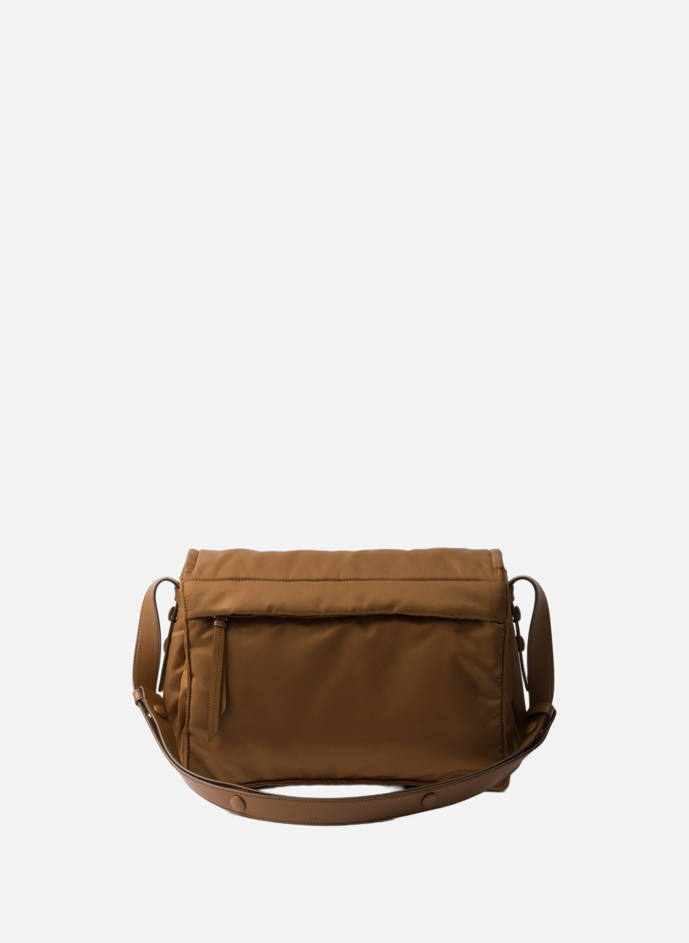 Sac porté épaule prada traveller en re-nylon matel PRADA Marron