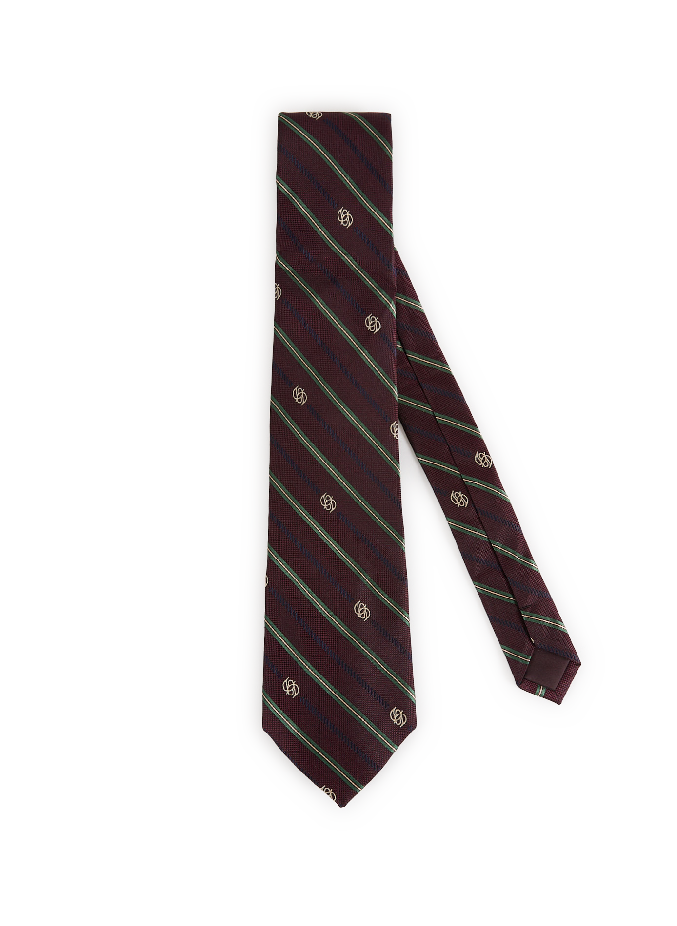DROLE DE MONSIEUR Striped silk tie Red