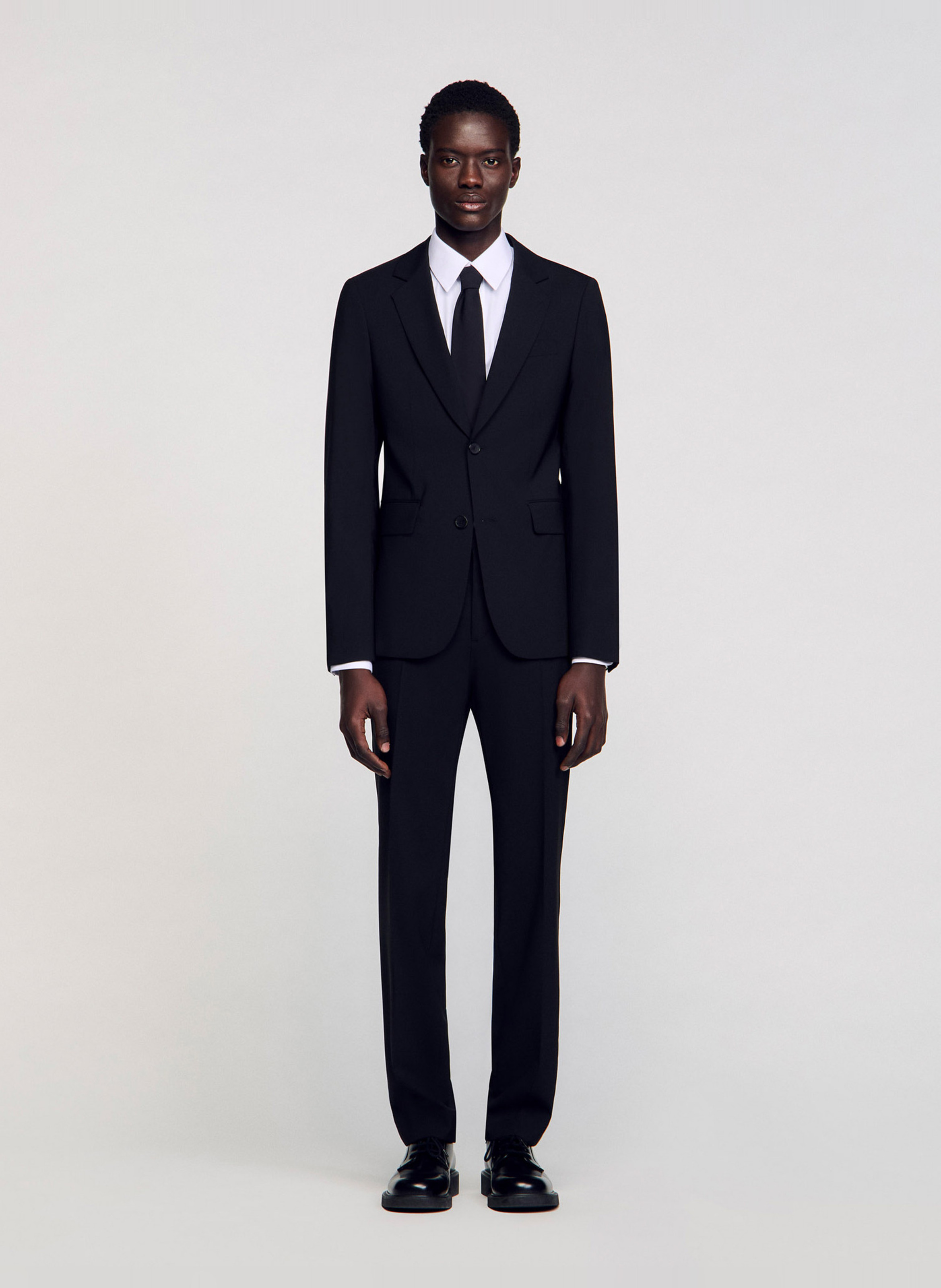 Veste de tailleur en laine mélangée SANDRO Noir