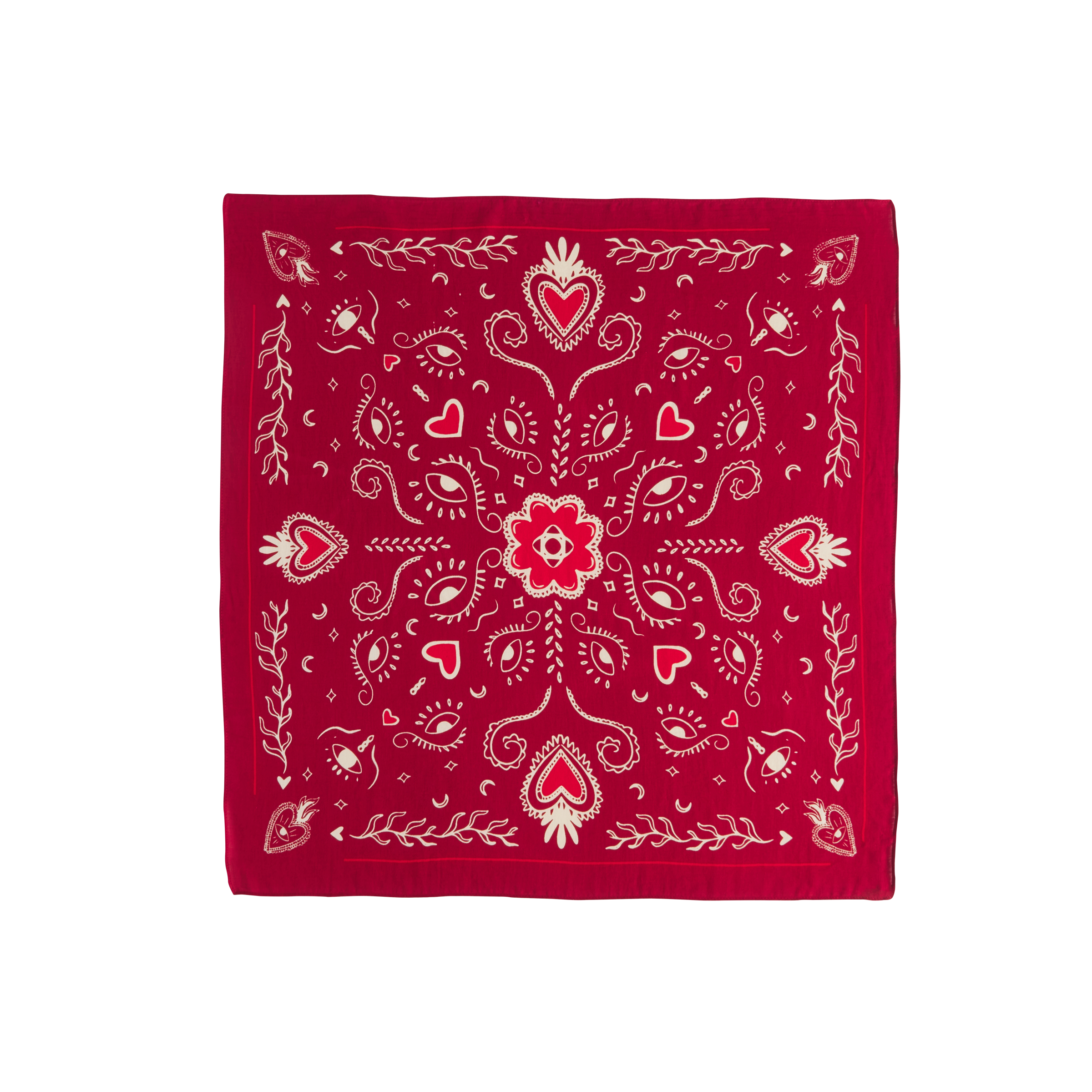 Petit foulard en coton biologique lise BILLYBELT Rouge