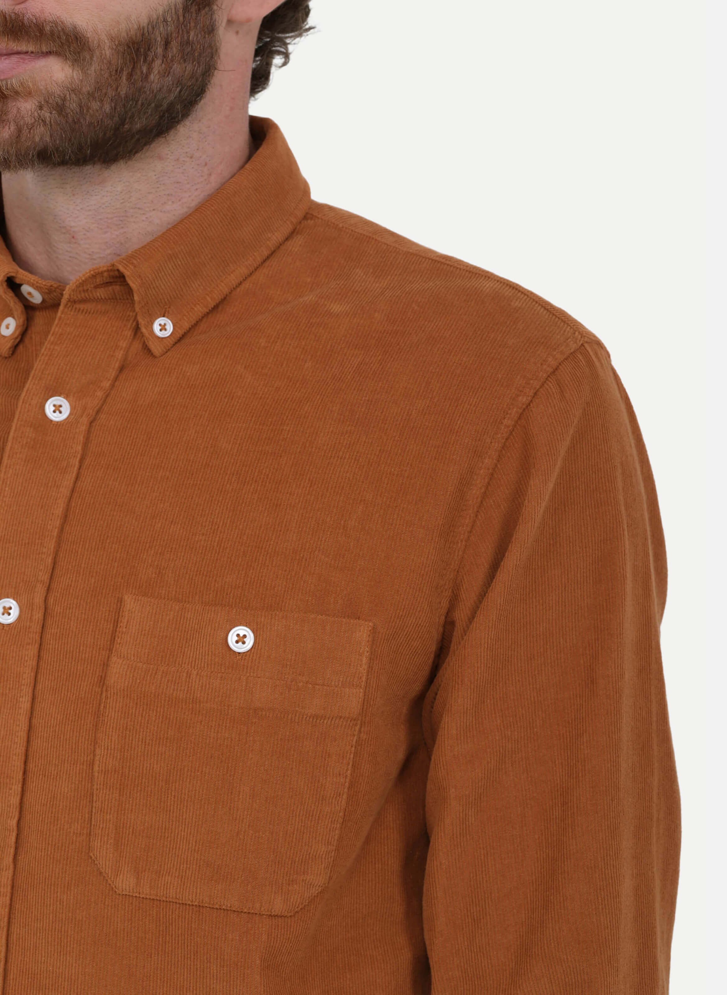 Chemise  en velours côtelé GILI'S Marron