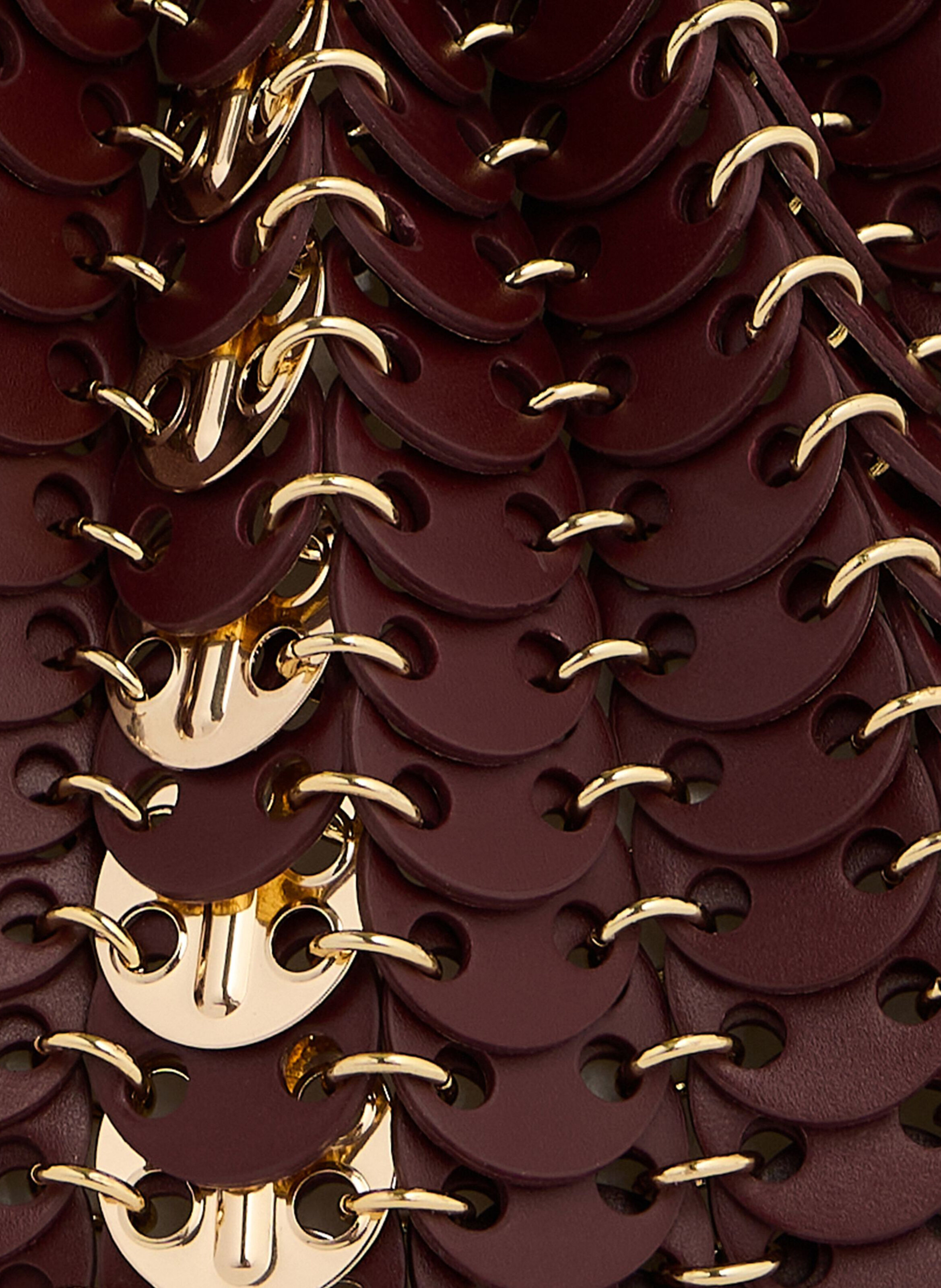 Sac seau flip en cuir réversible RABANNE Rouge