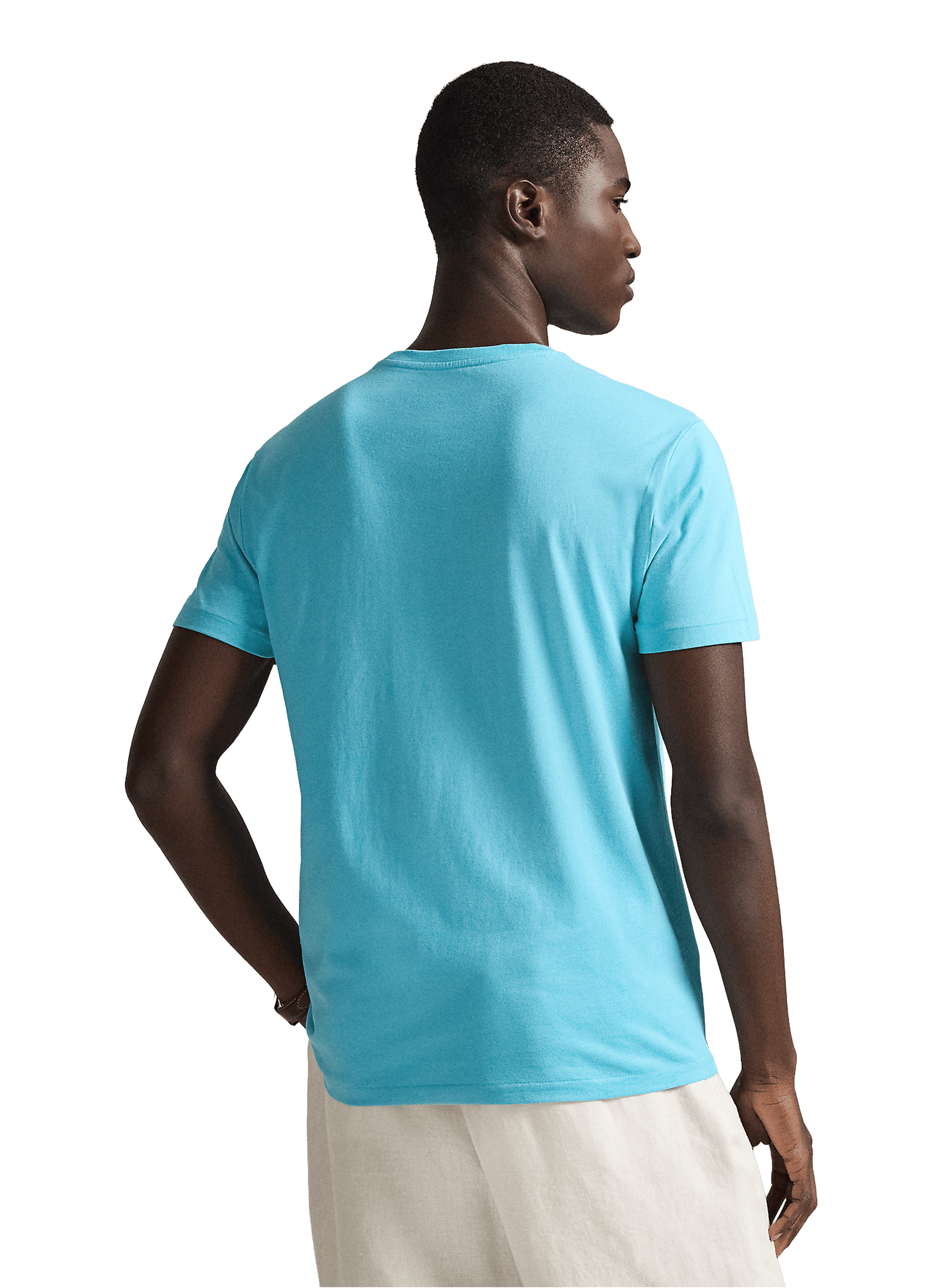 T-shirt slim en coton POLO RALPH LAUREN Bleu