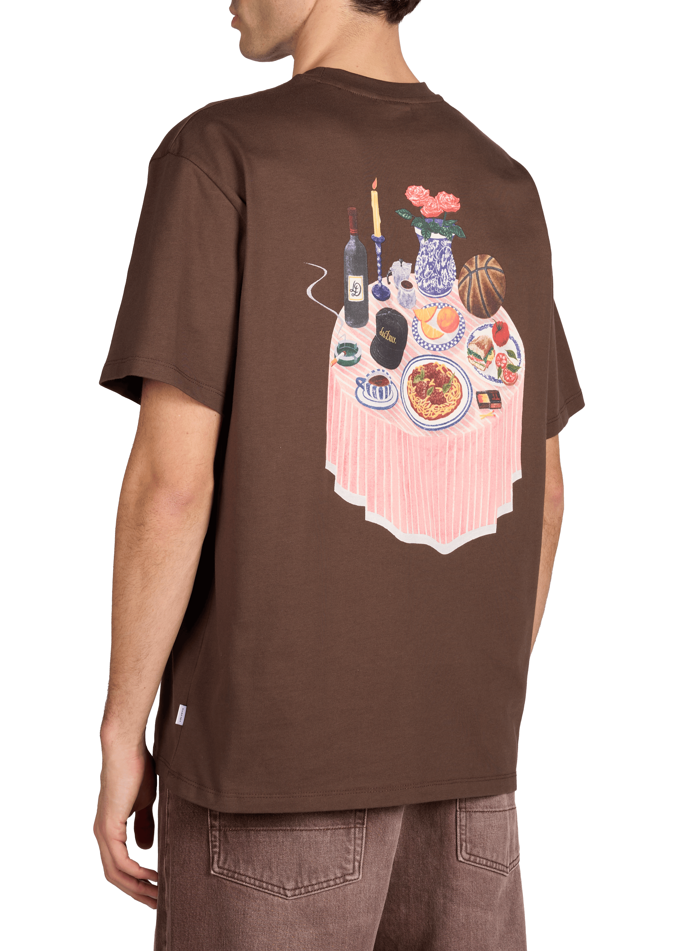 Printed cotton T-shirt LES DEUX Blue