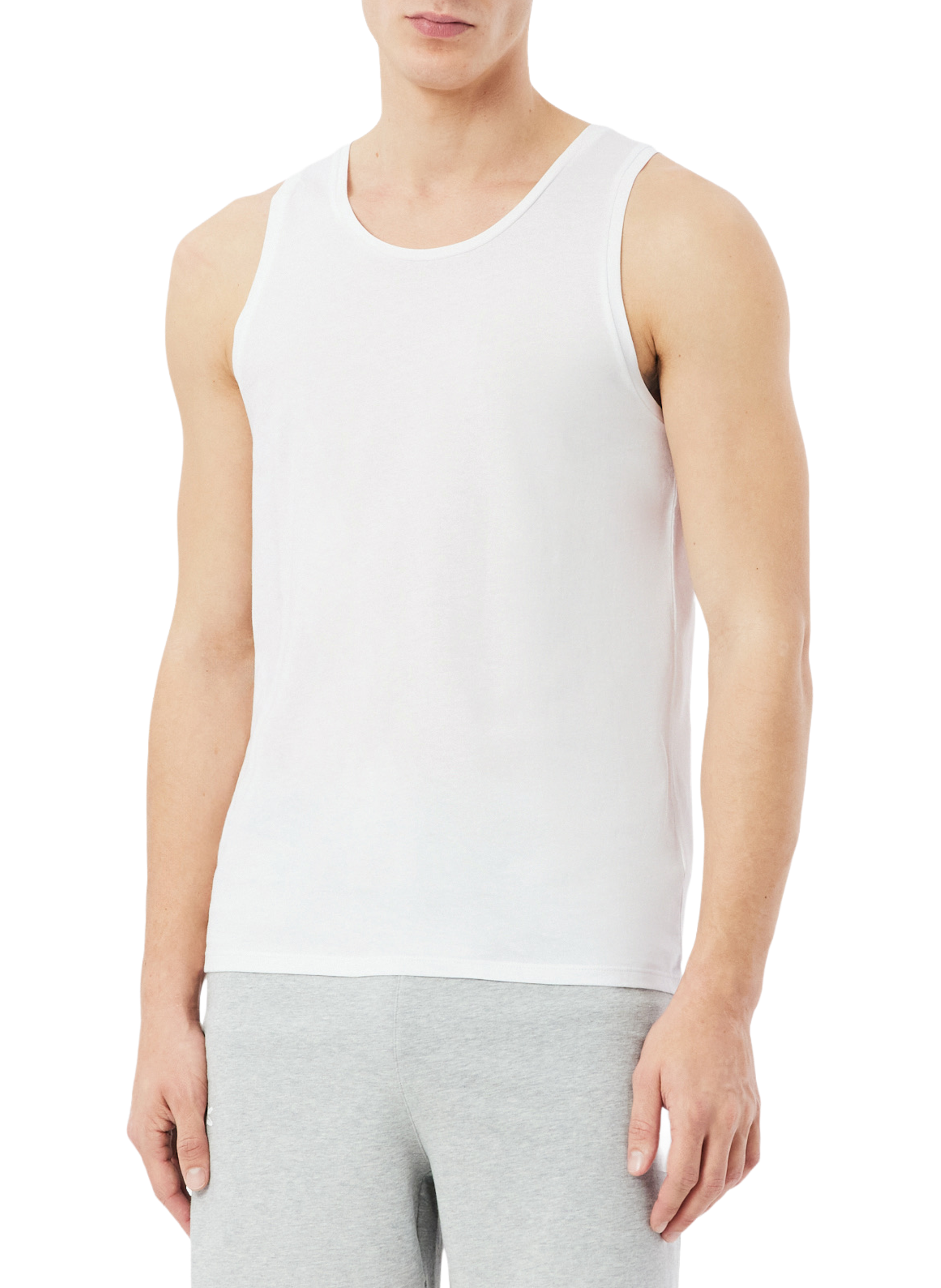 Set of 3 cotton tank tops LACOSTE White