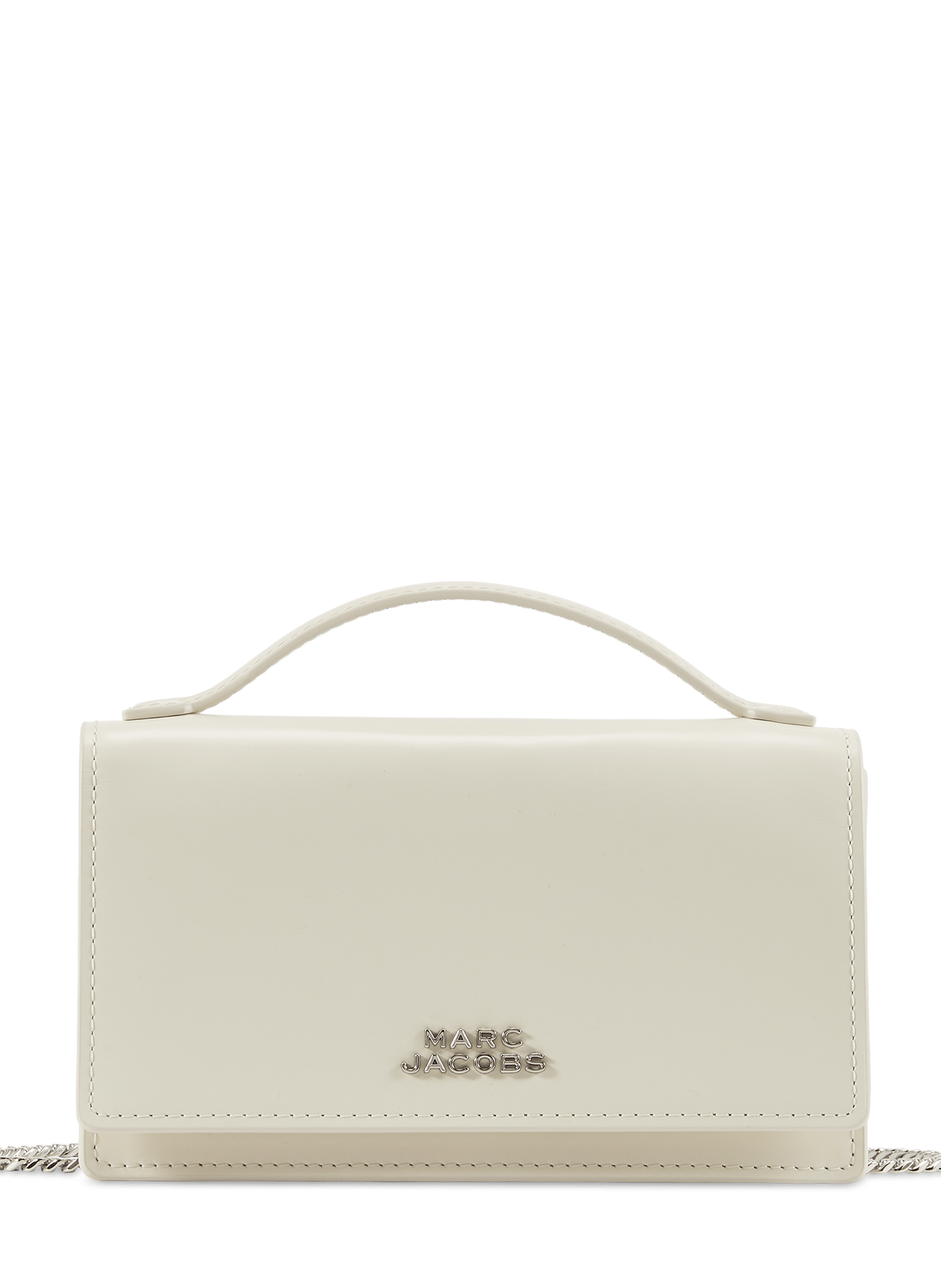 Borsa a tracolla mini Mirror in pelle verniciata MARC JACOBS Beige