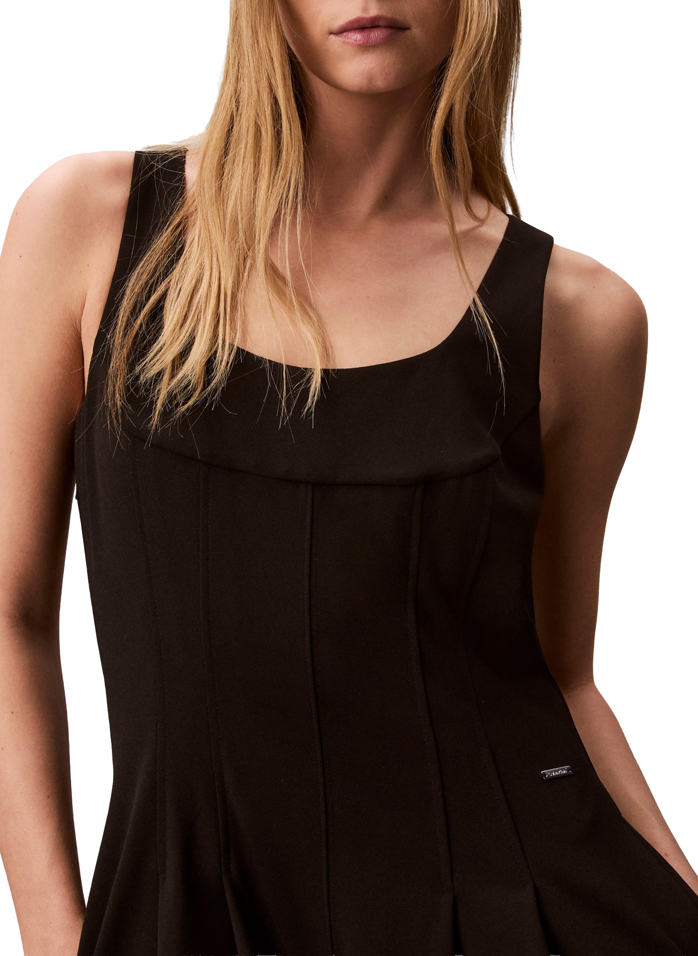 Sleeveless straight jumpsuit CALVIN KLEIN Black