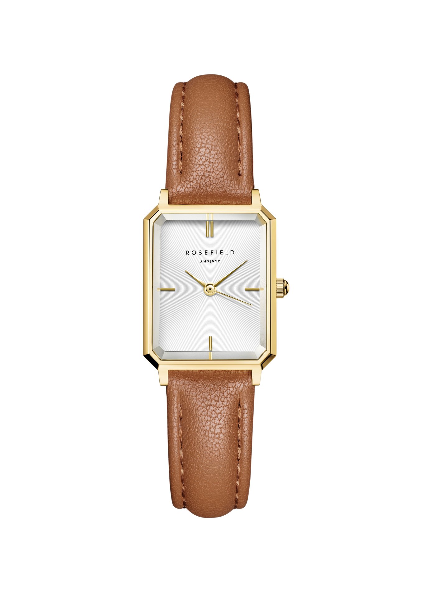 Montre analogique Octagon Xs en cuir ROSEFIELD Blanc