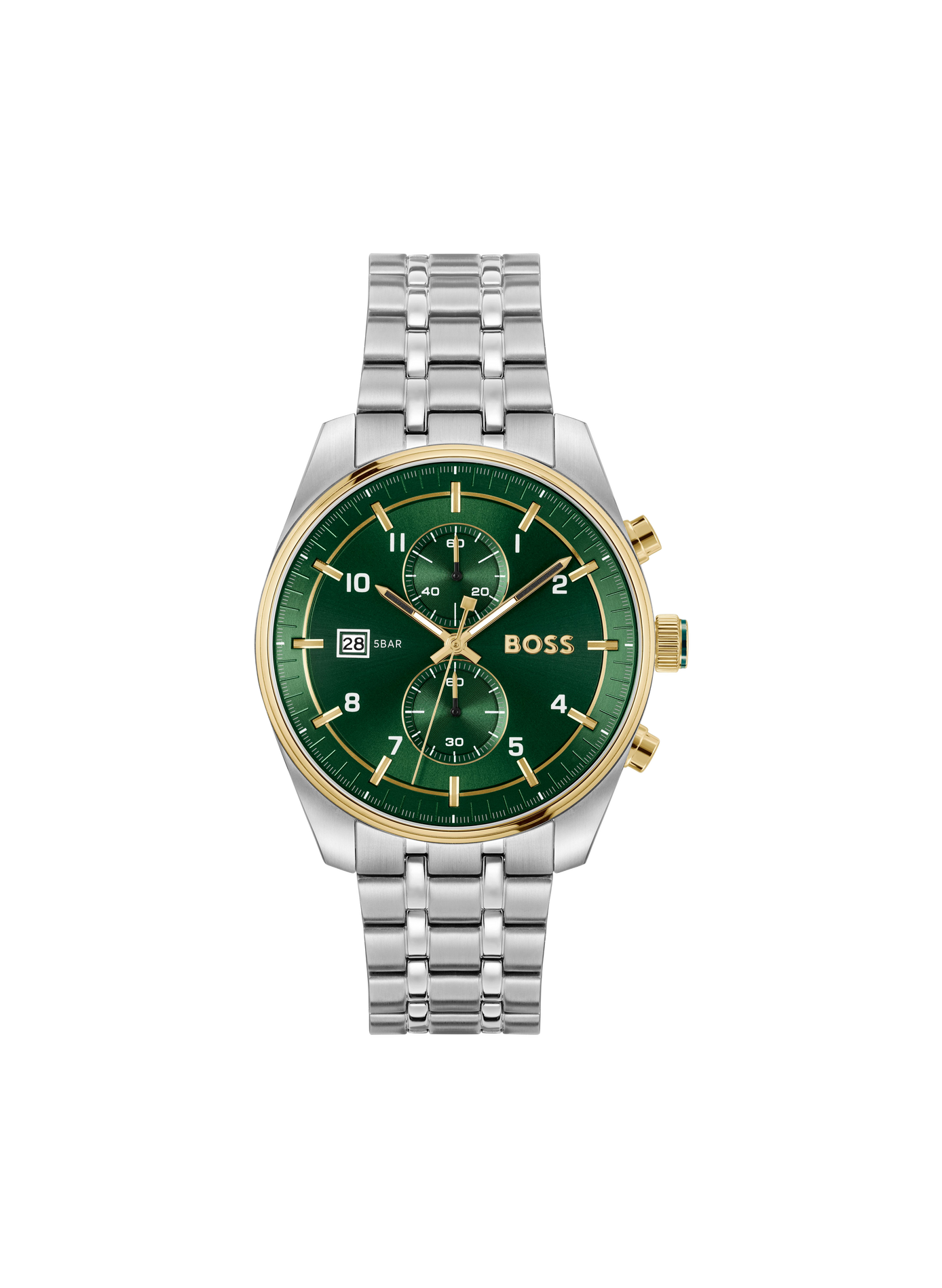Montre quartz Skytraveller en acier inoxydable BOSS MONTRES Vert
