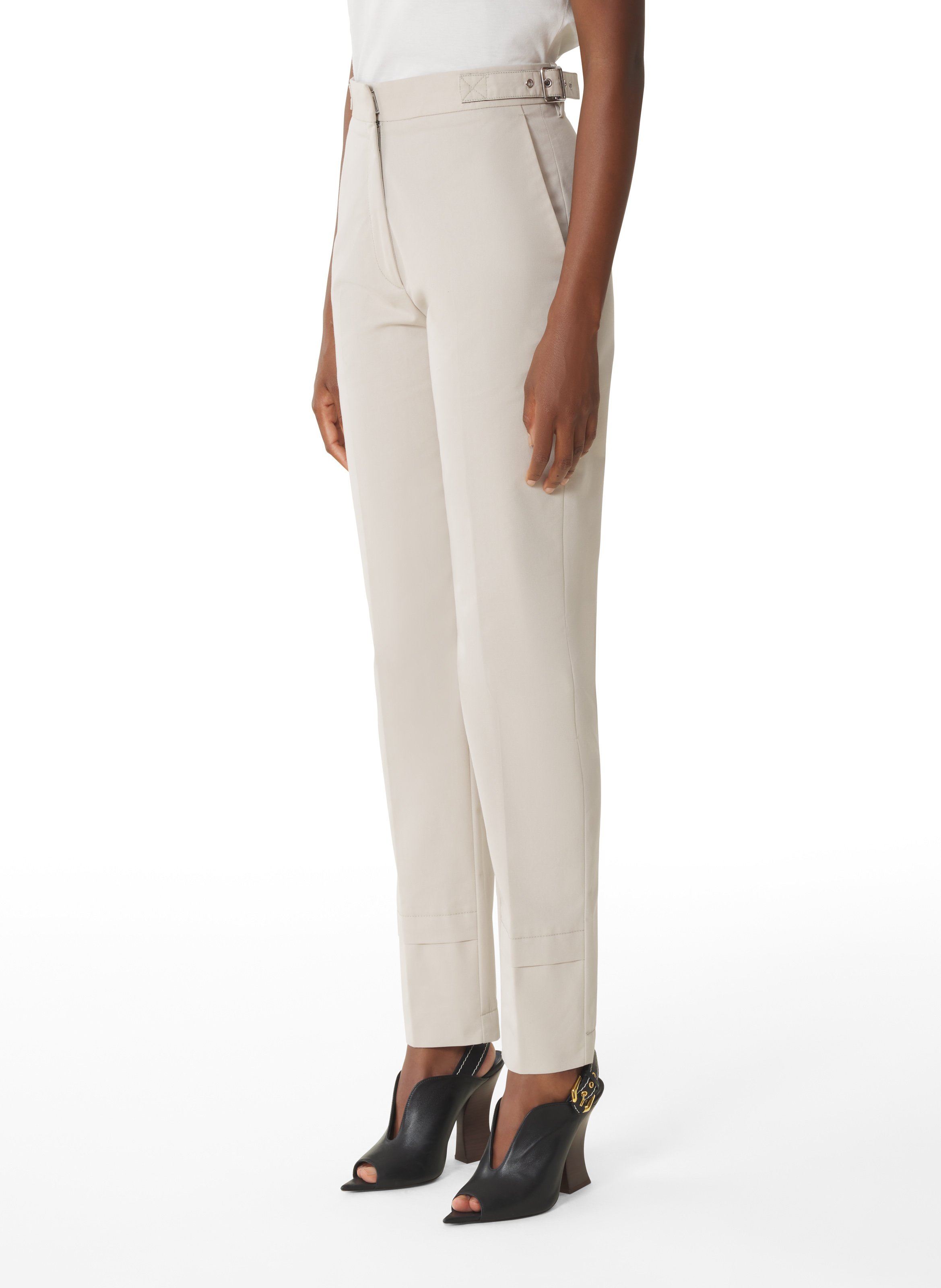 Pantalon cigarette en coton technique LANVIN Blanc
