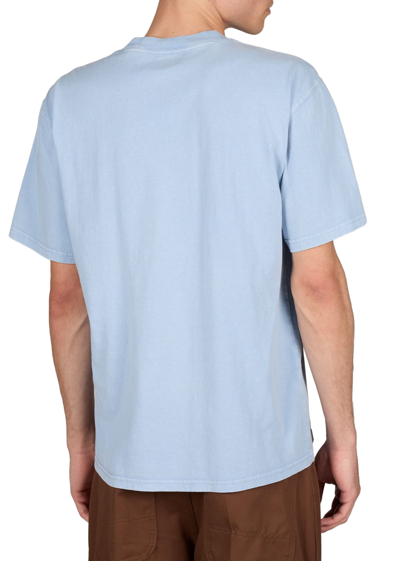 Round neck T-shirt with embroidered logo in cotton DICKIES Blue