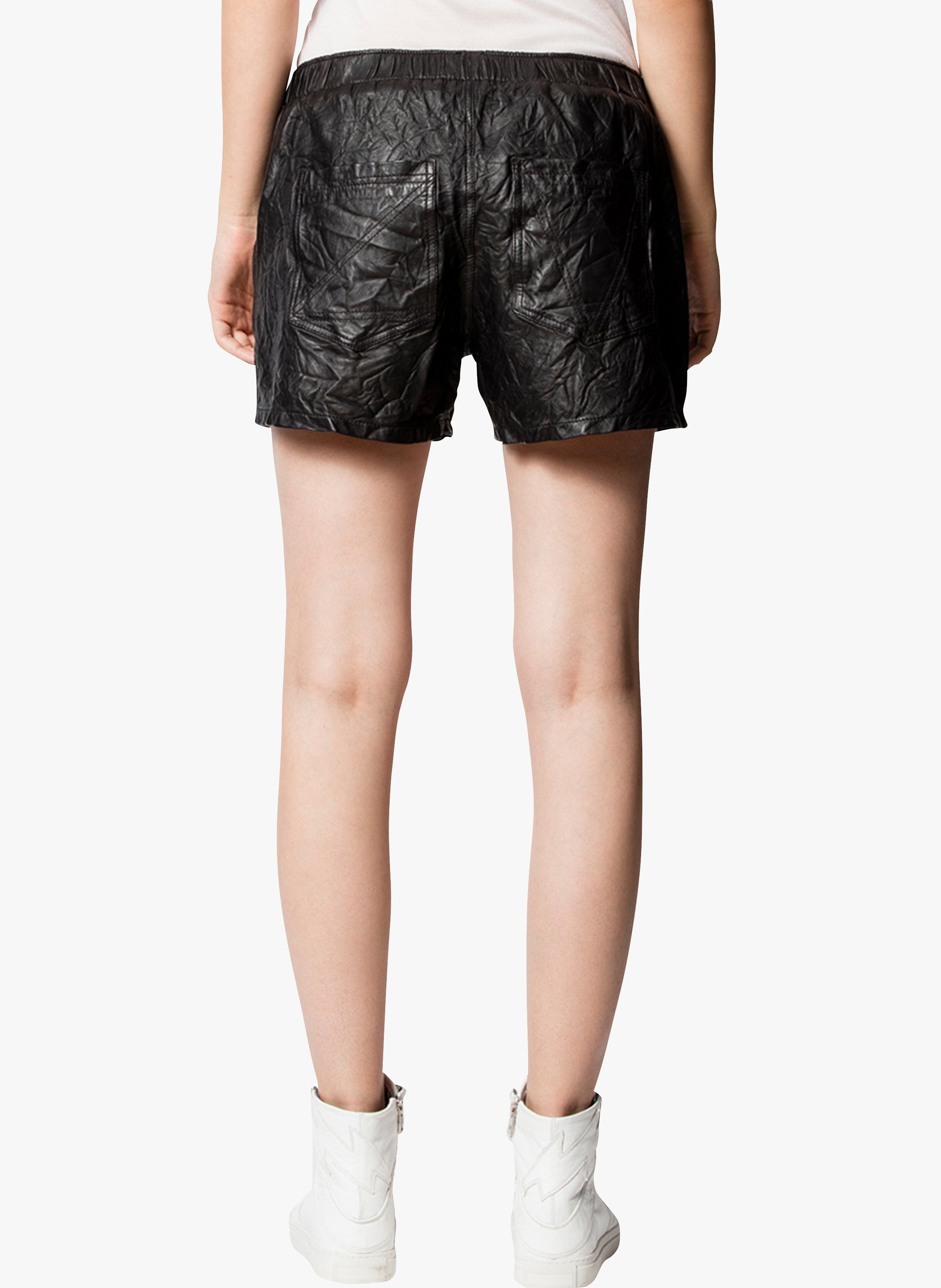Short droit en cuir pax ZADIG&VOLTAIRE Noir