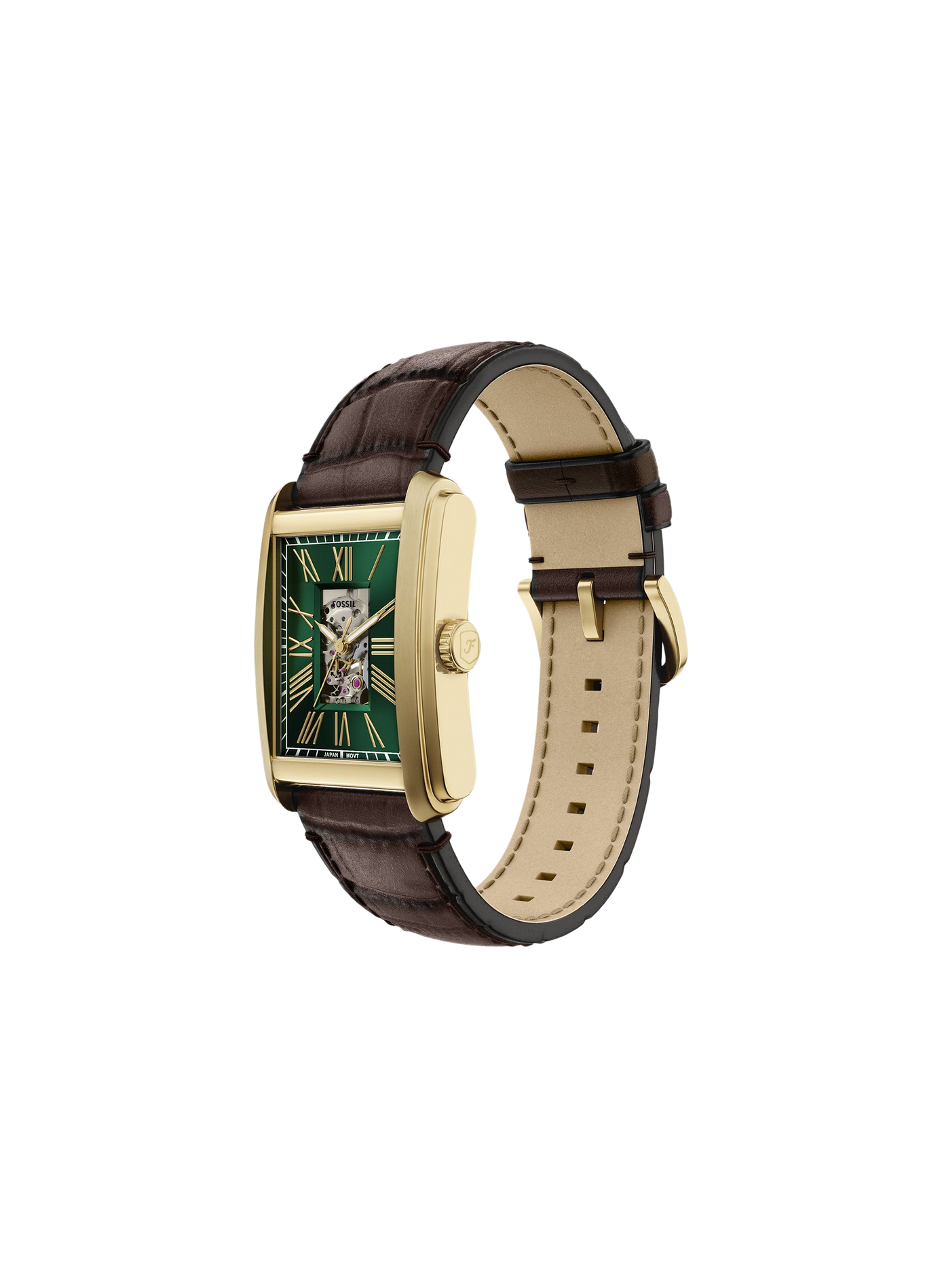 Montre analogique Automatic en cuir  FOSSIL Vert