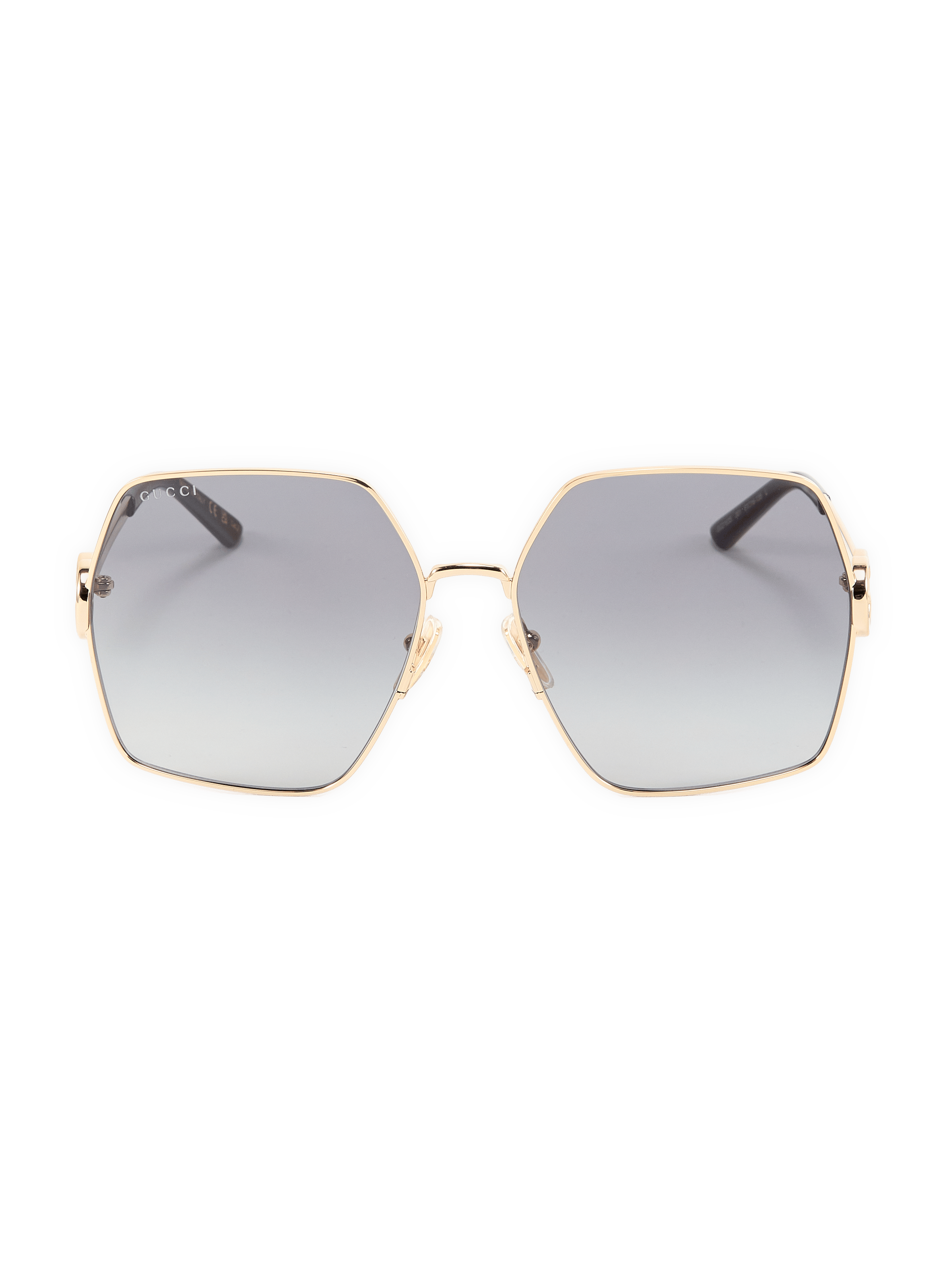 Lunettes de soleil angulaires métallisées GUCCI Goud