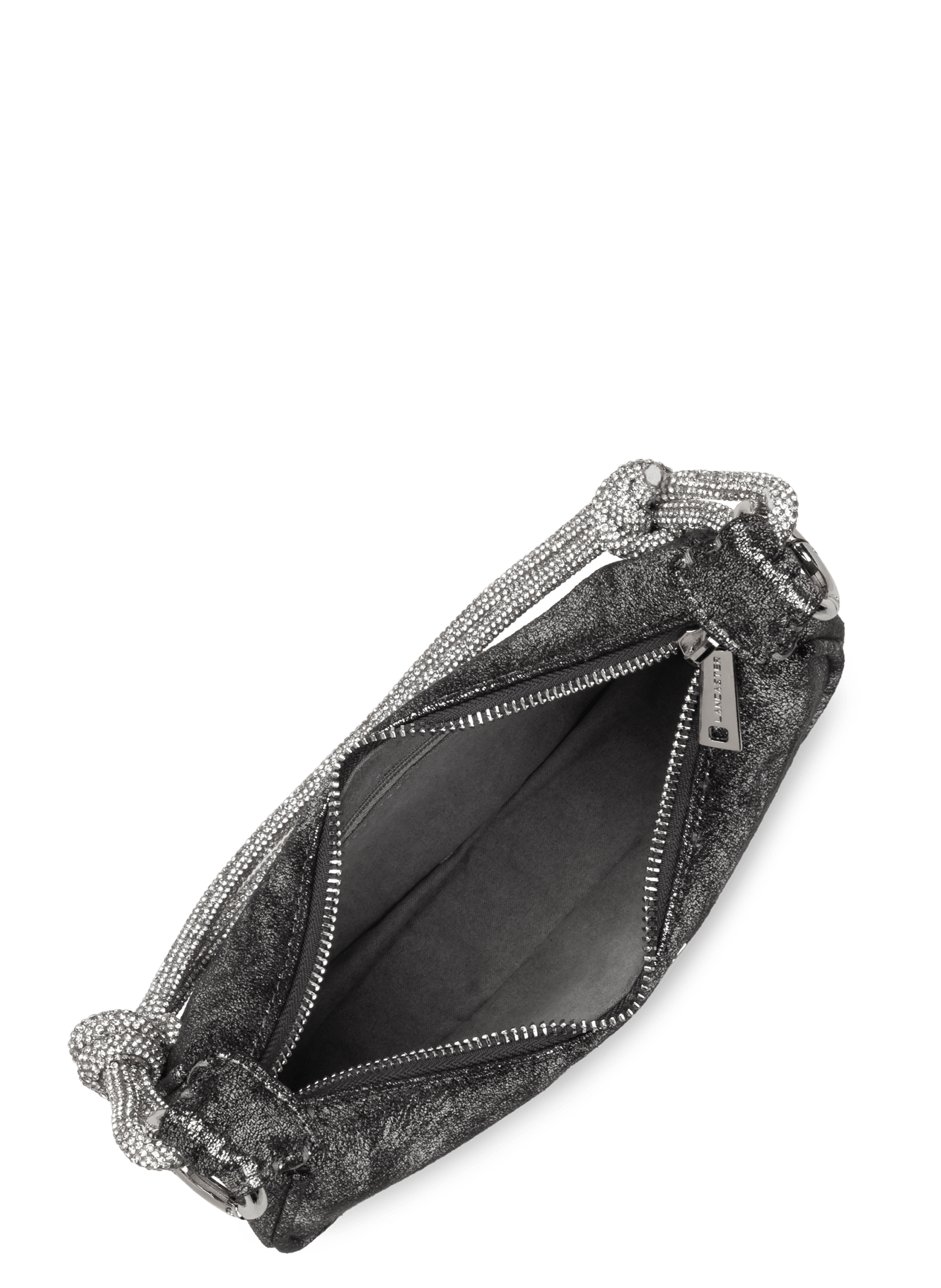 Half-moon bag – shiny event LANCASTER Silver