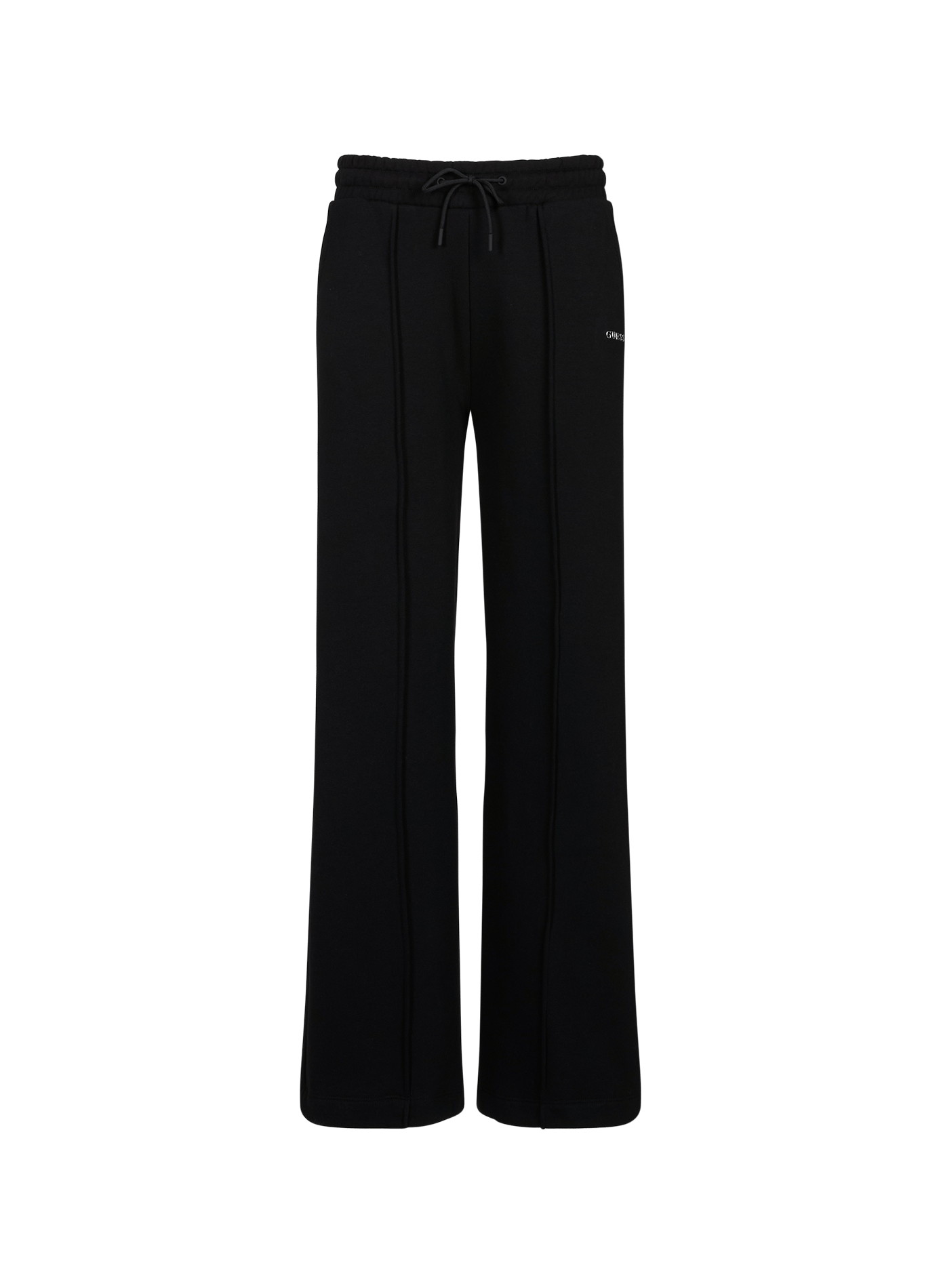 Pleated cotton blend sweatpants GUESS Black