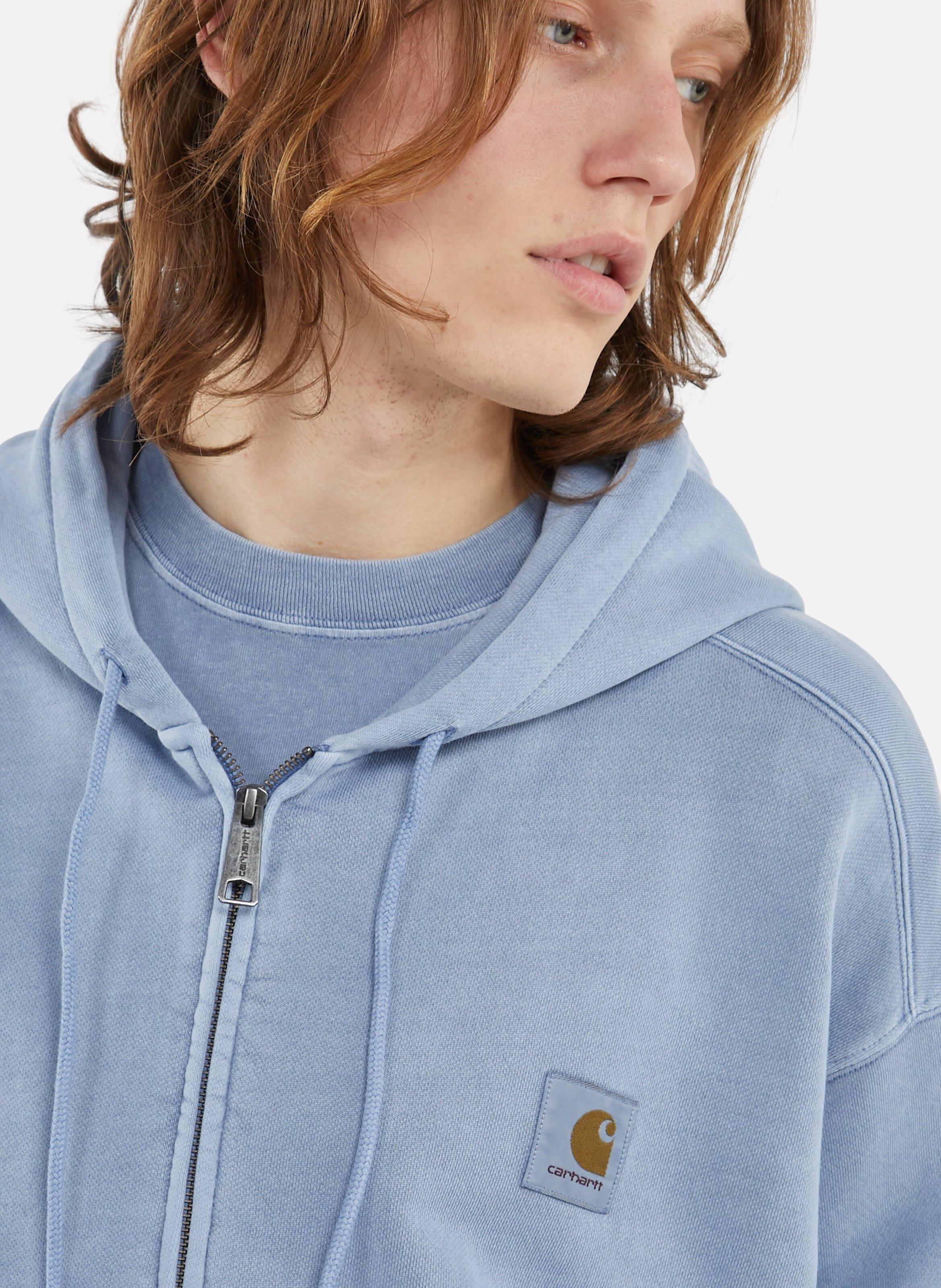 Hoodie zippé hooded nelson CARHARTT WIP Bleu