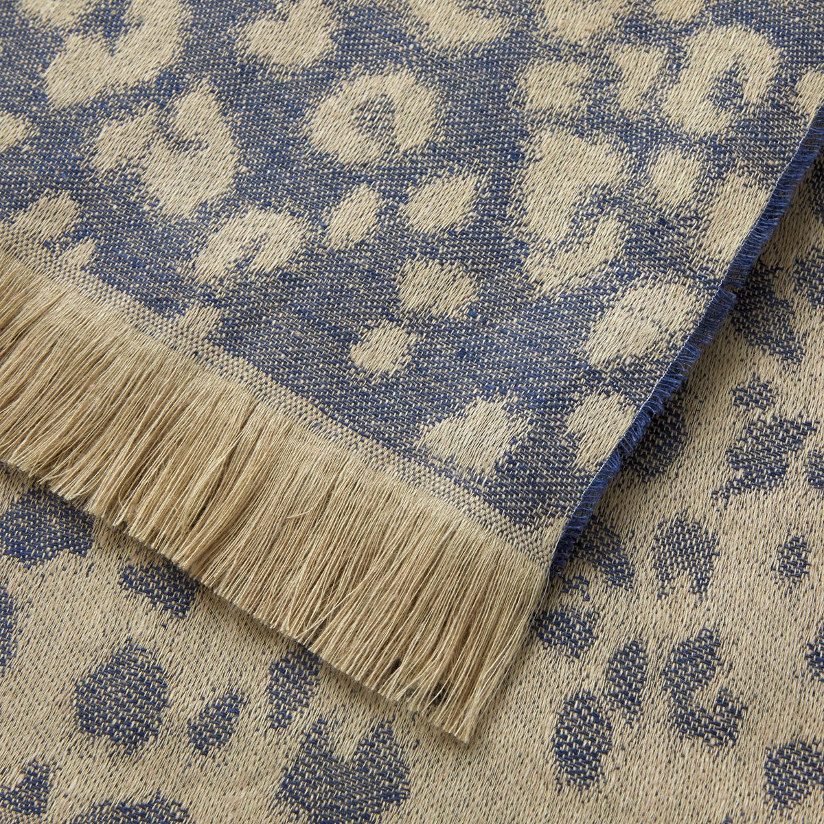 Plaid en lin, fauve YVES DELORME Bleu