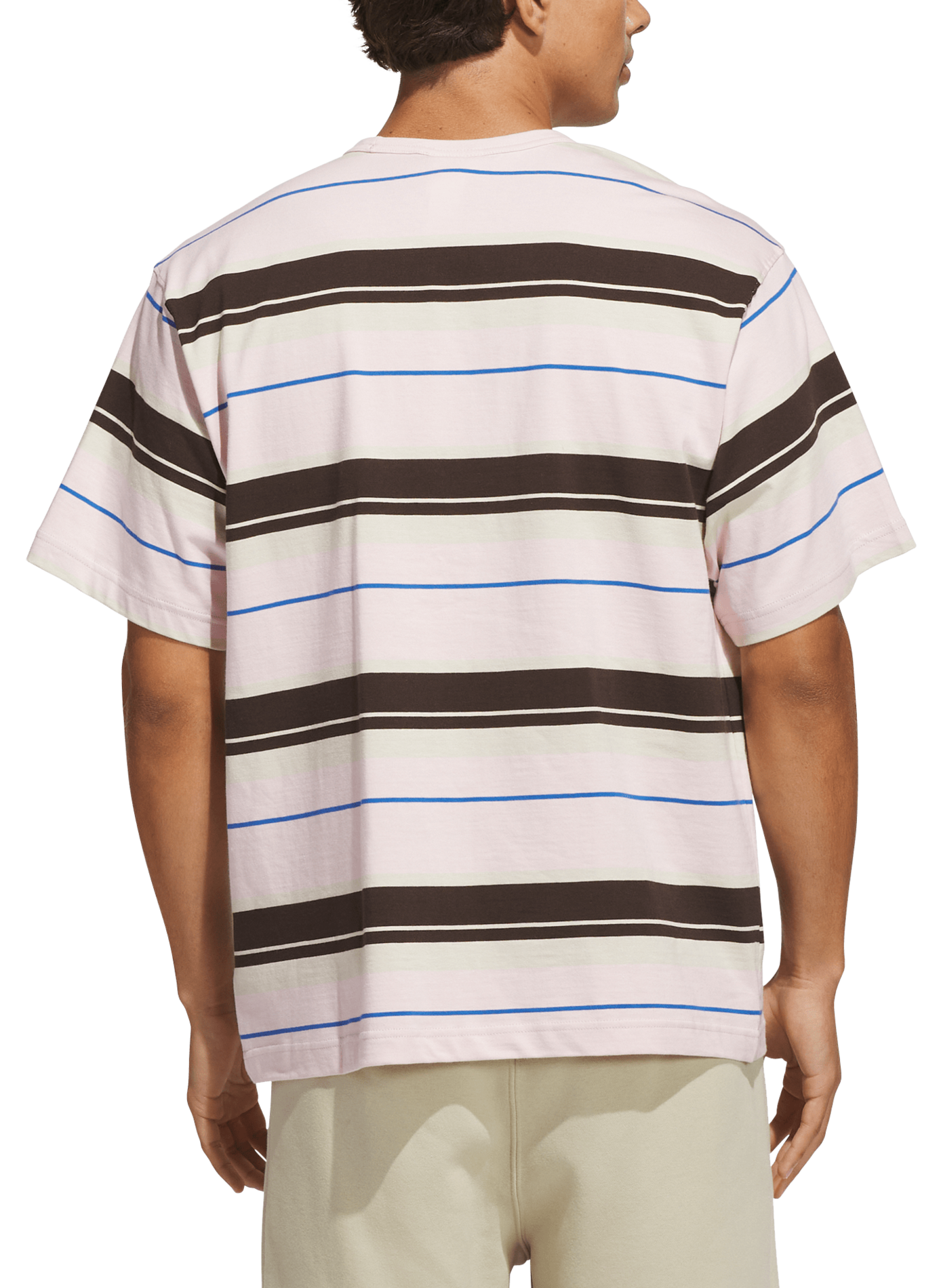 T-shirt droit rayé ADIDAS Rose