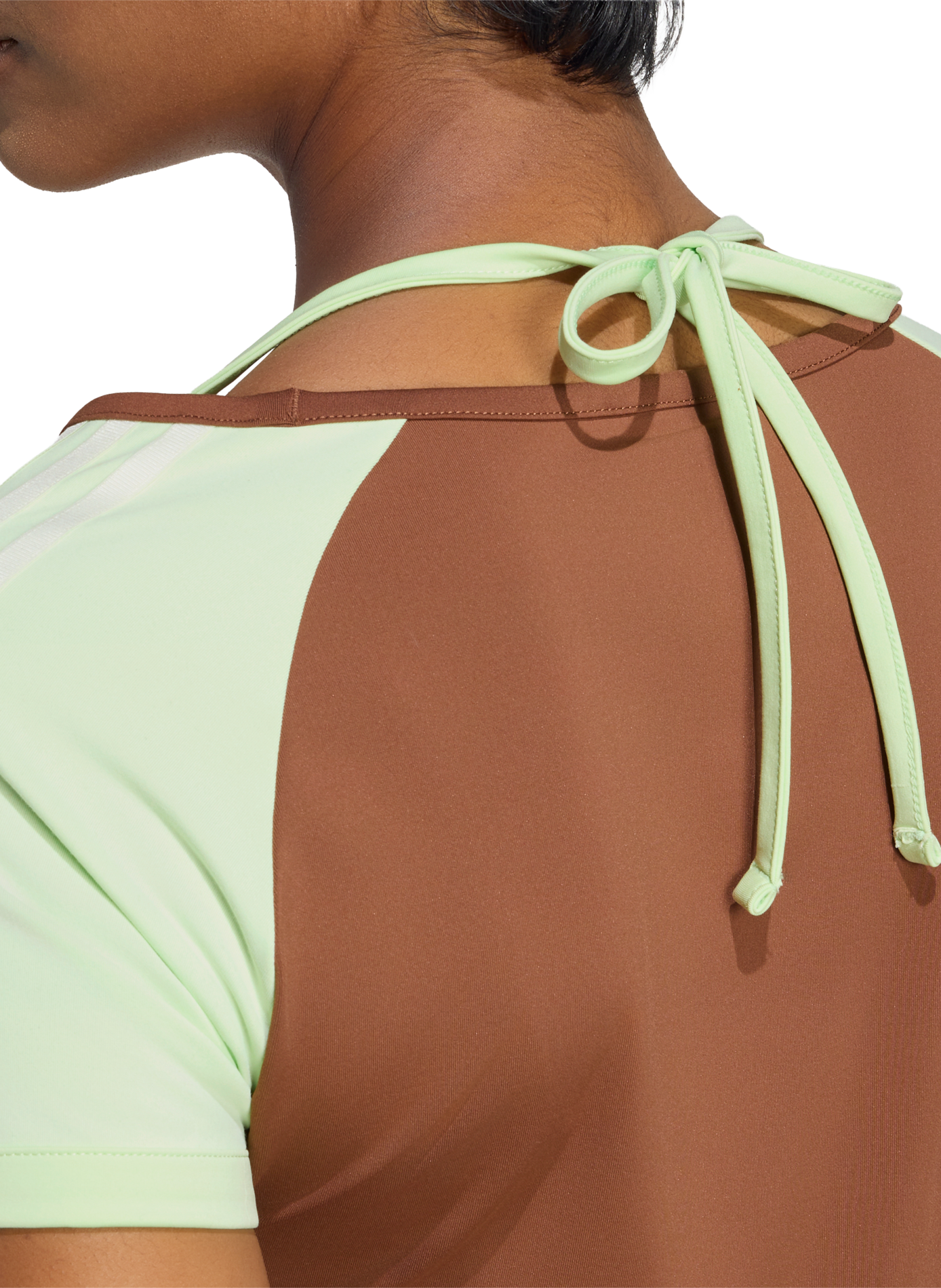 Tie-front t-shirt ADIDAS Brown