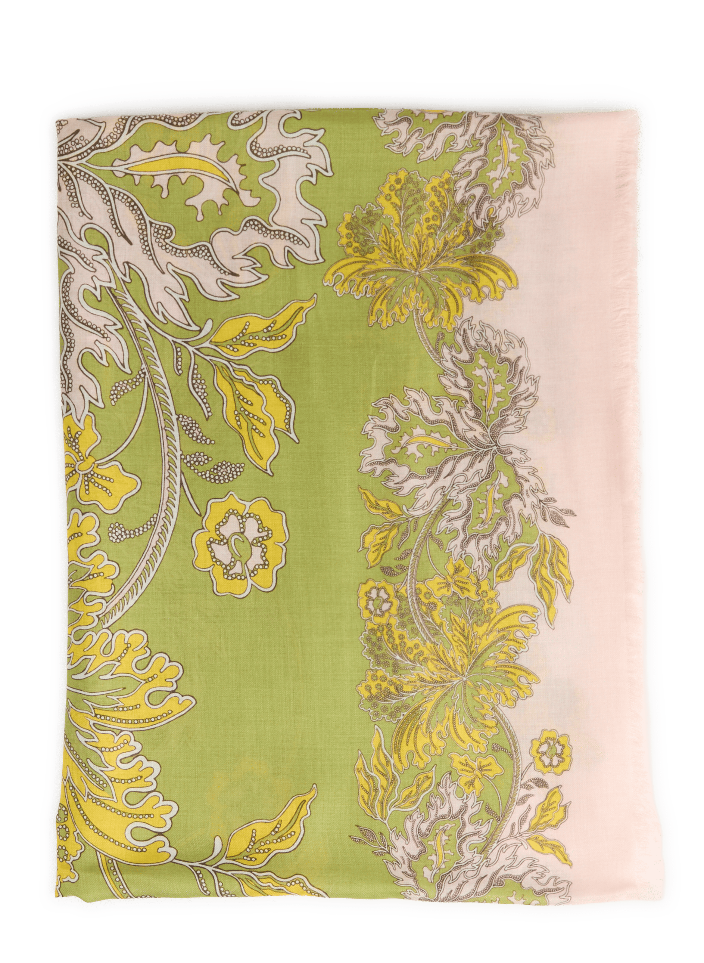 Printed fringed scarf LA DOUBLEJ Pink