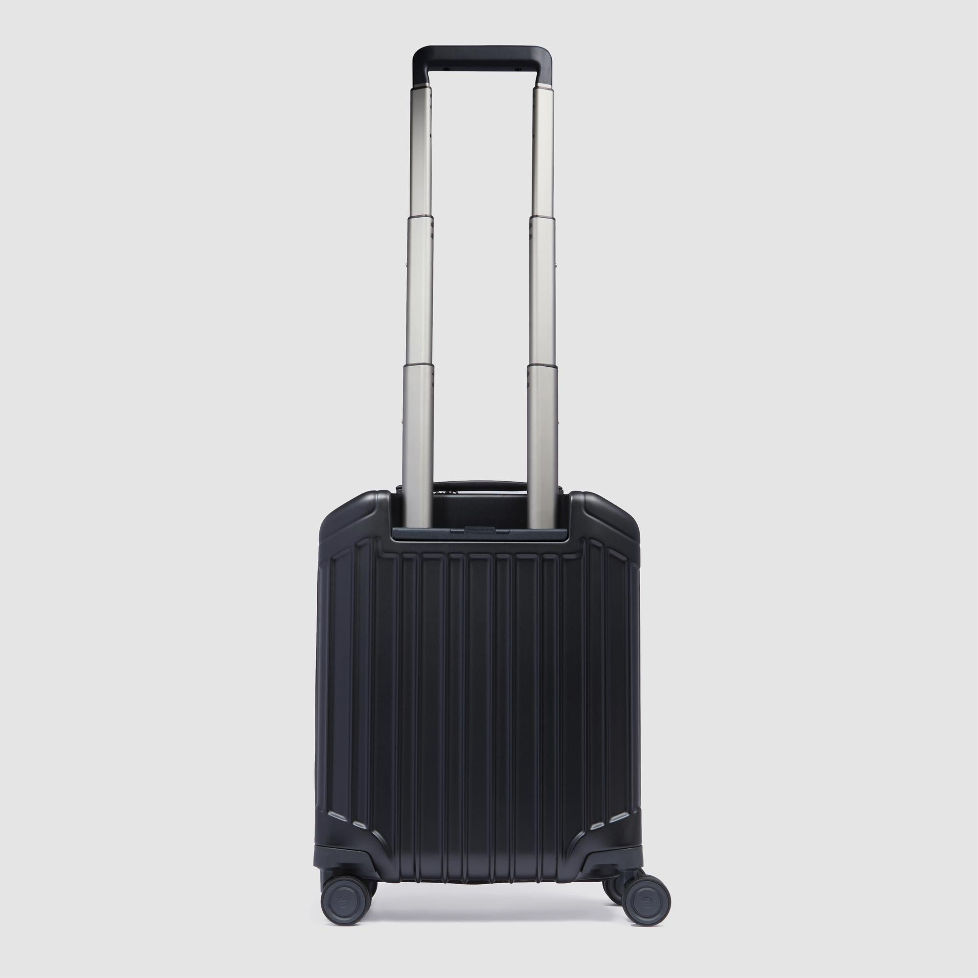 Trolley koffer met 2 wielen onder de stoel PIQUADRO Zwart