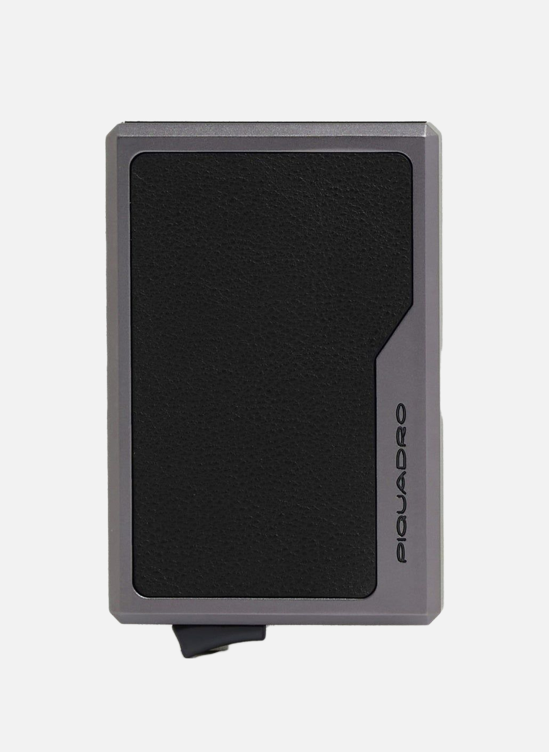 Porte-cartes automatique magsafe en aluminium PIQUADRO Noir