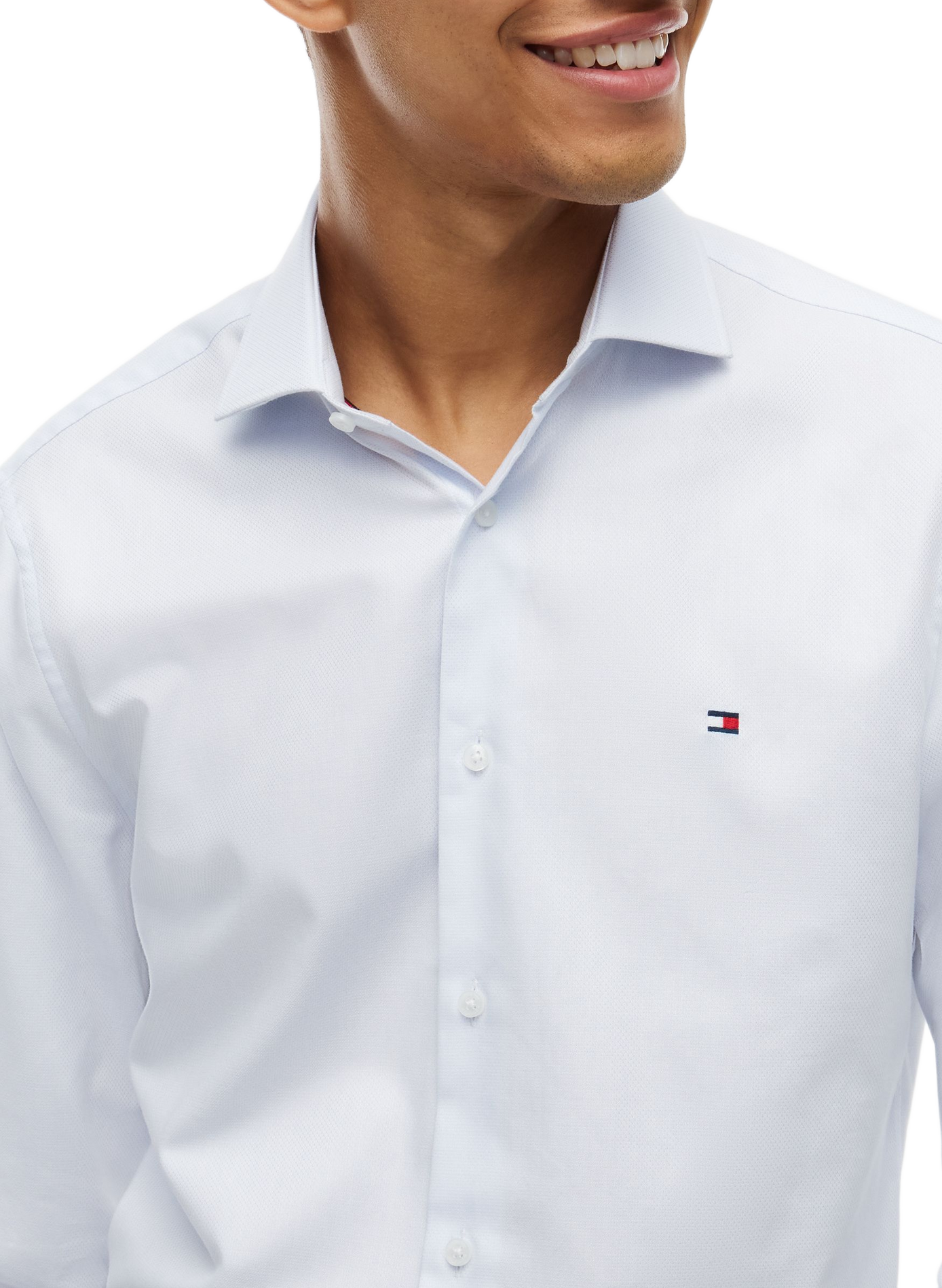 Gerade geschnittenes Hemd mit klassischem Kragen aus Baumwolle | Blau TOMMY HILFIGER Herren