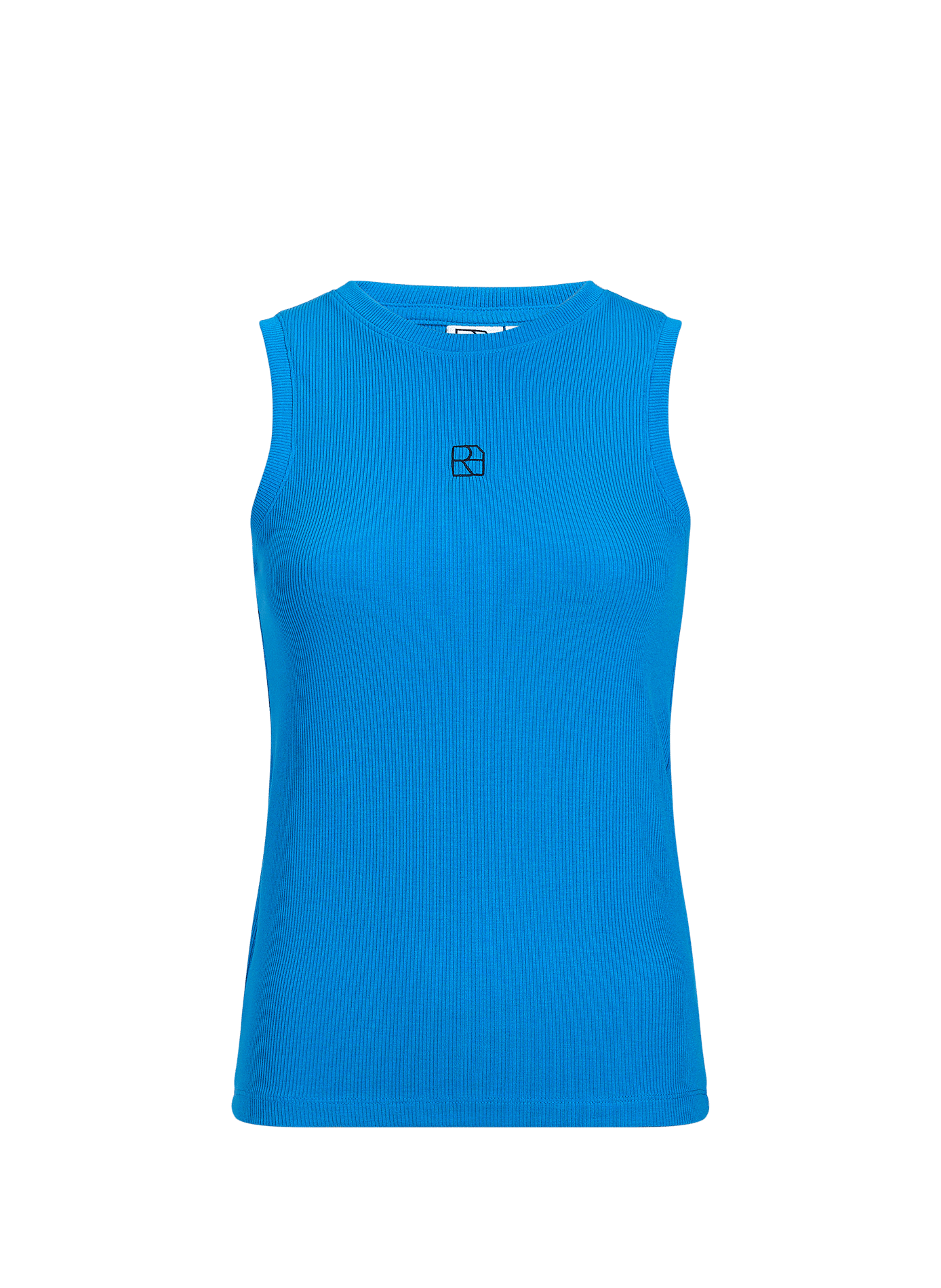 Fitted ribbed tank top ROUGE EDIT Blue