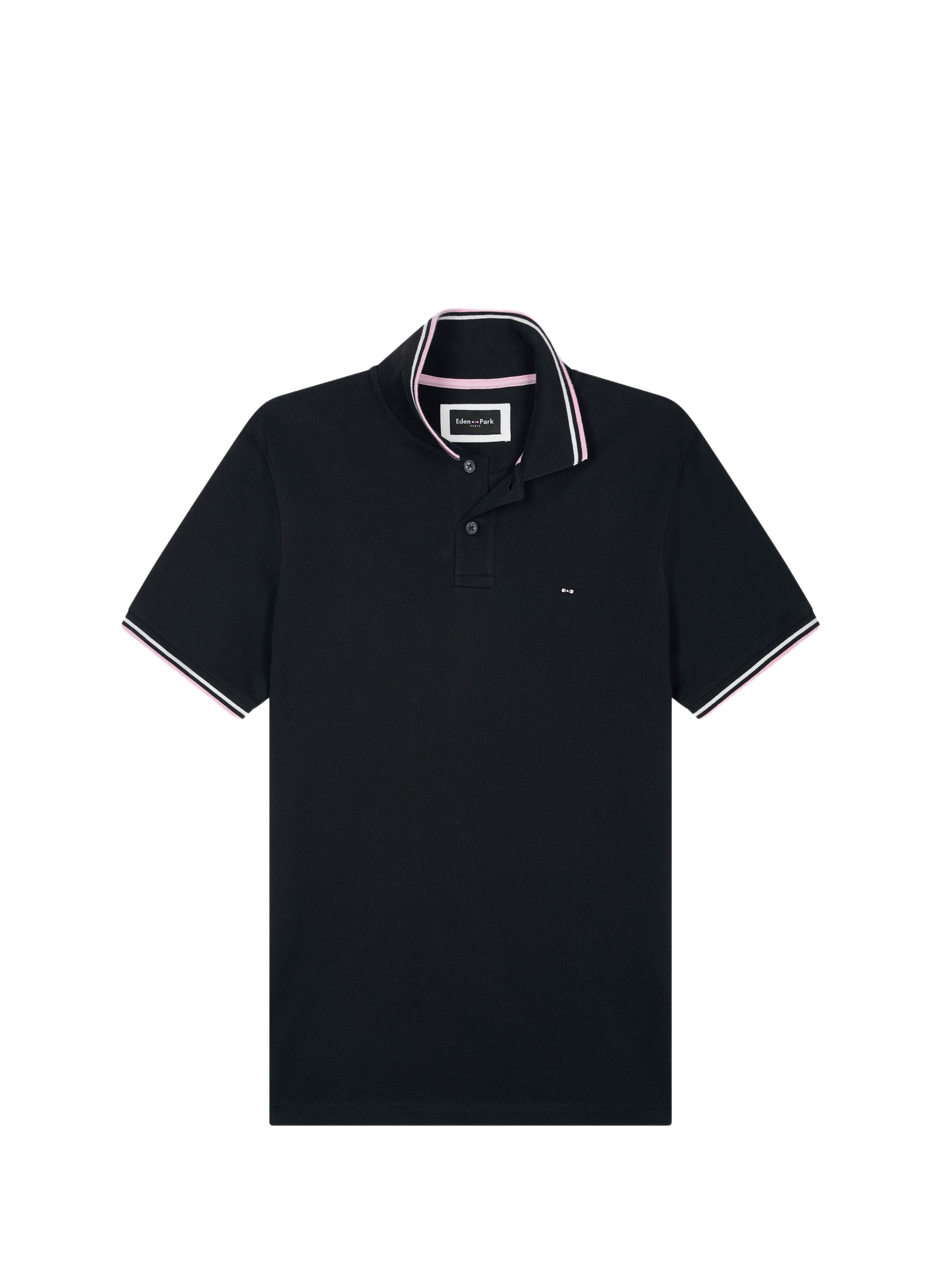 Polo droit à logo brodé en coton EDEN PARK Schwarz