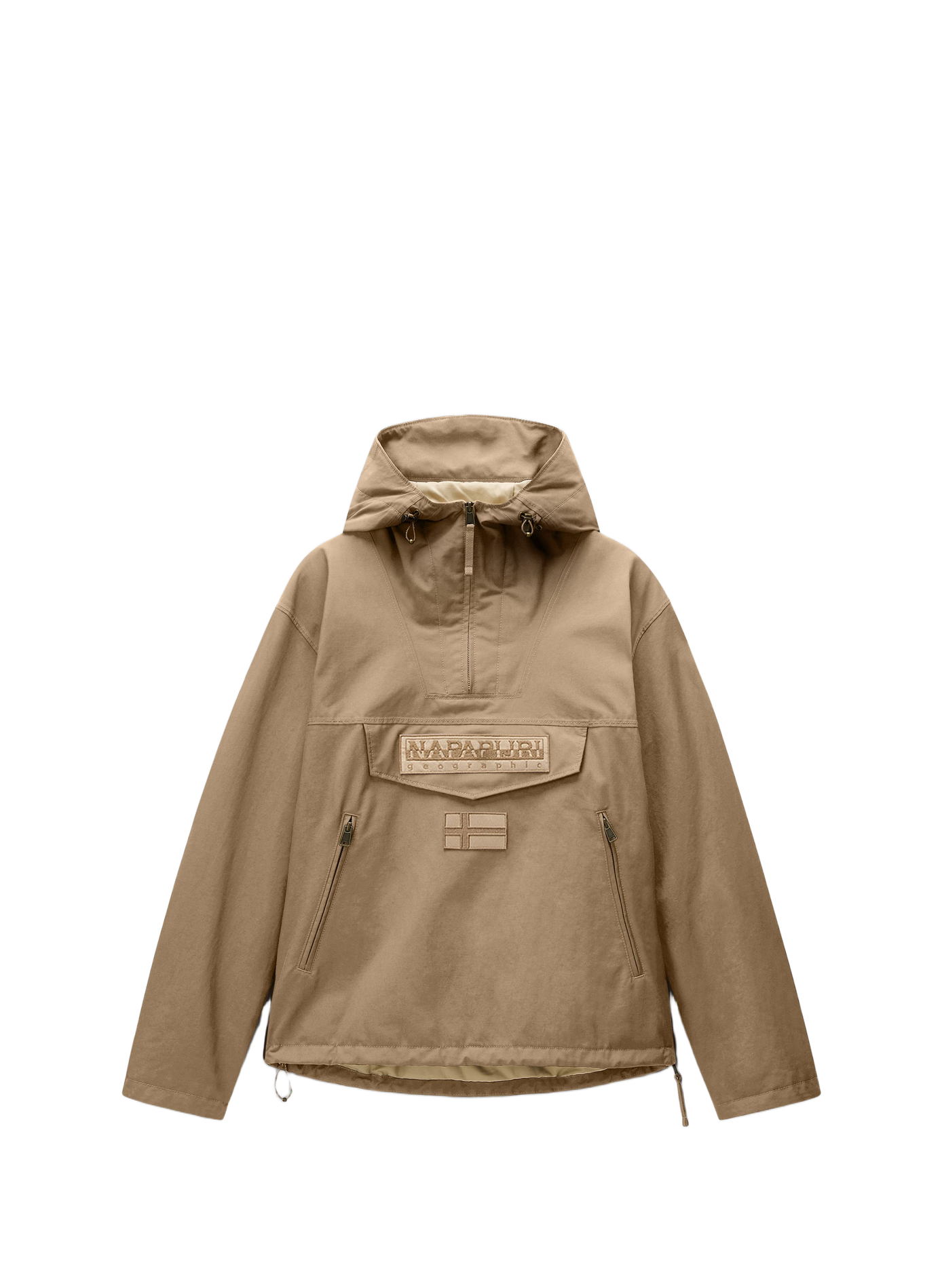 Plain oversized hooded parka NAPAPIJRI Brown