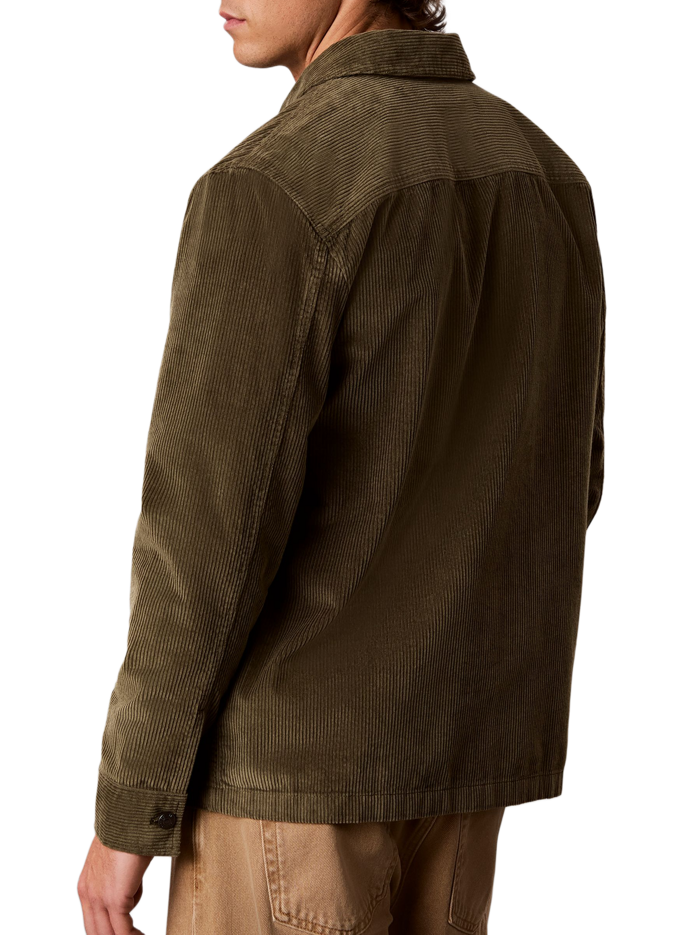 Straight cotton corduroy shirt CALVIN KLEIN Khaki