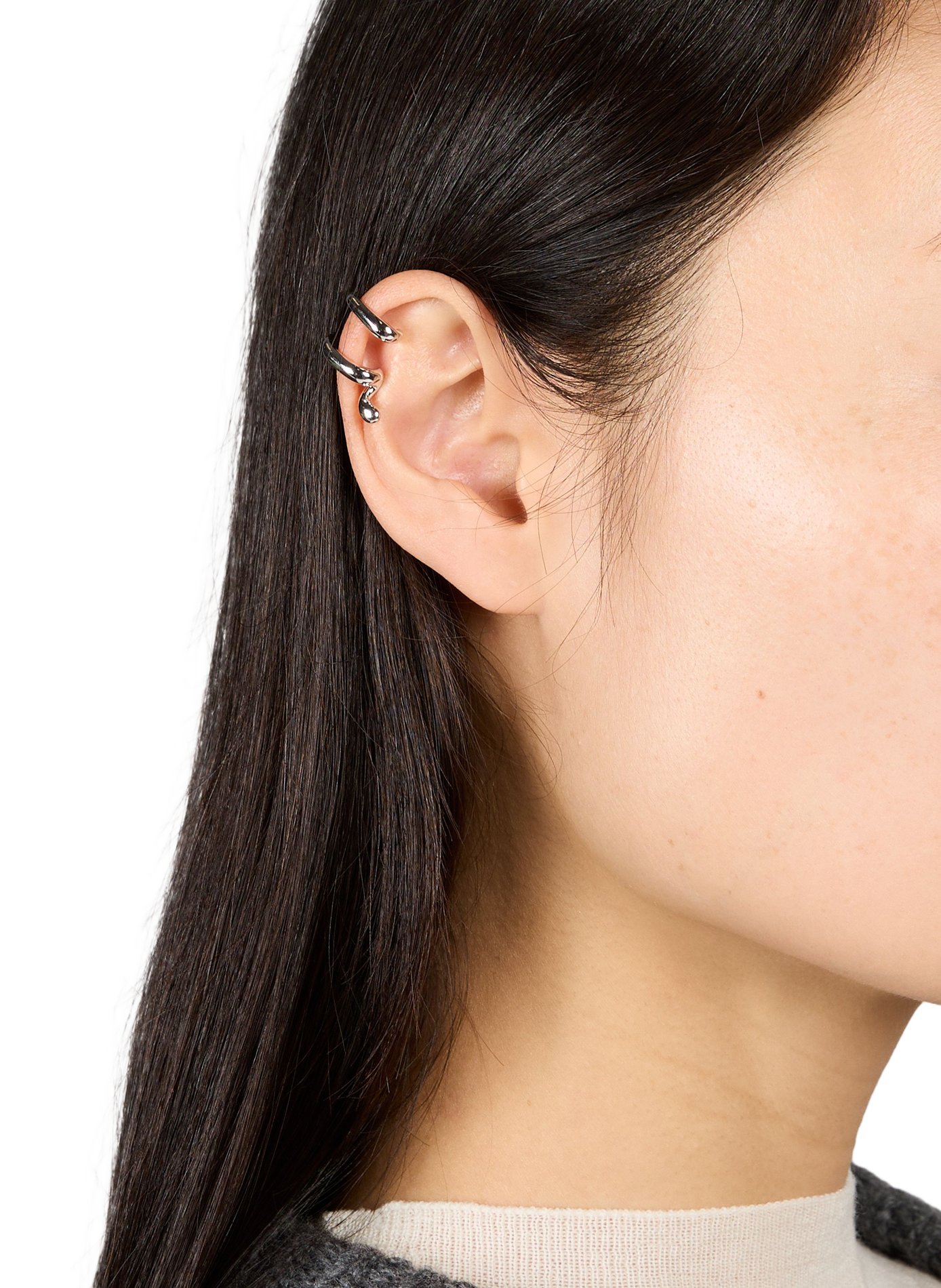 Silver ear cuff MARIA BLACK Silver
