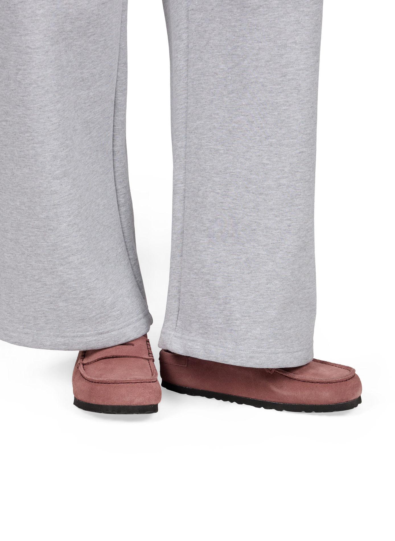 Flat leather mules BIRKENSTOCK Purple
