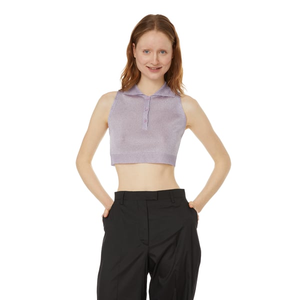 Top sans manches métallisé