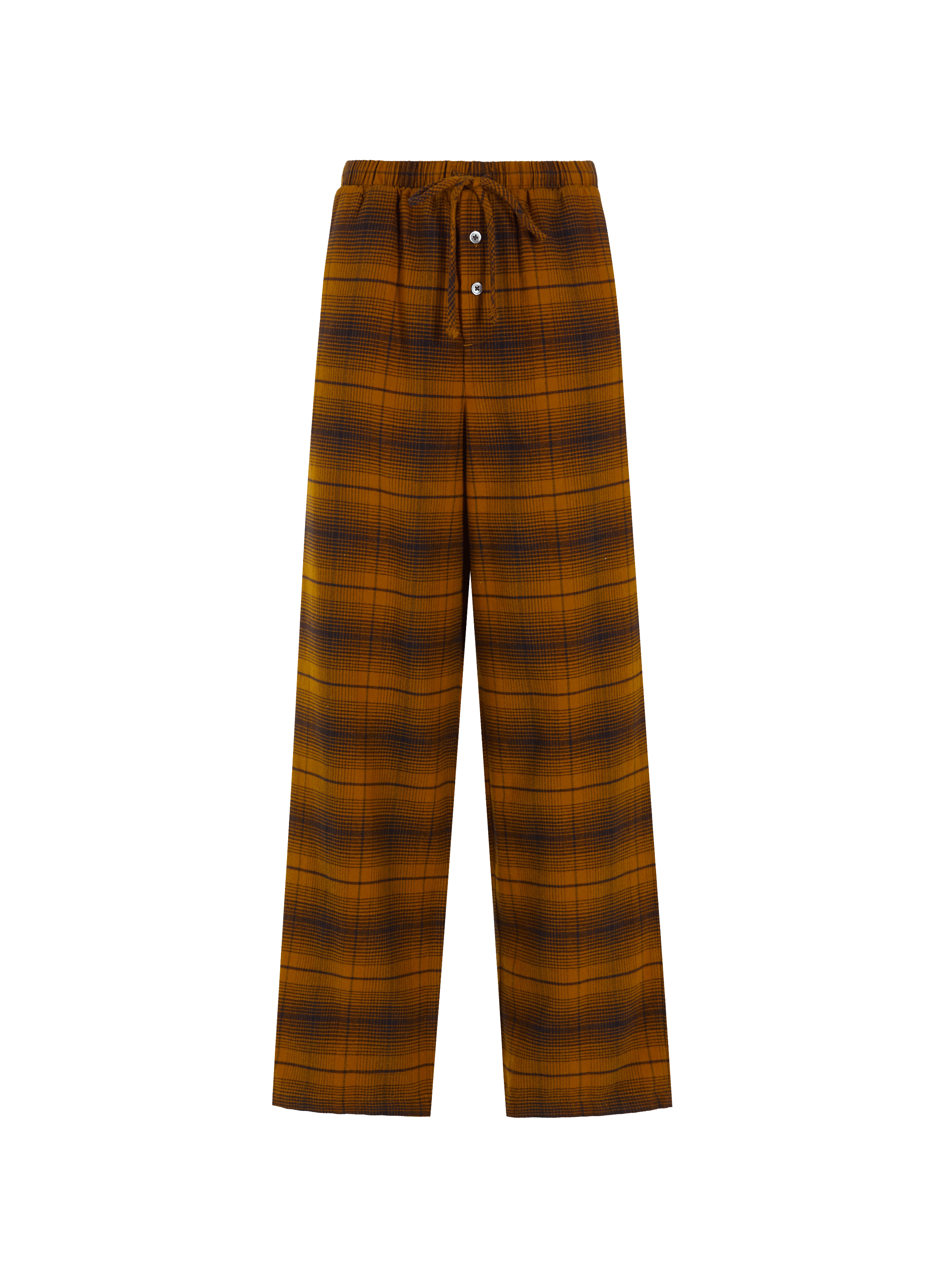 Pantalon à carreaux en flanelle de coton