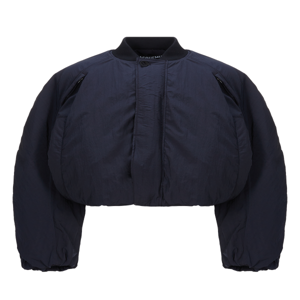 Shop Jacquemus Bahia Cotton Bomber Jacket In Blue