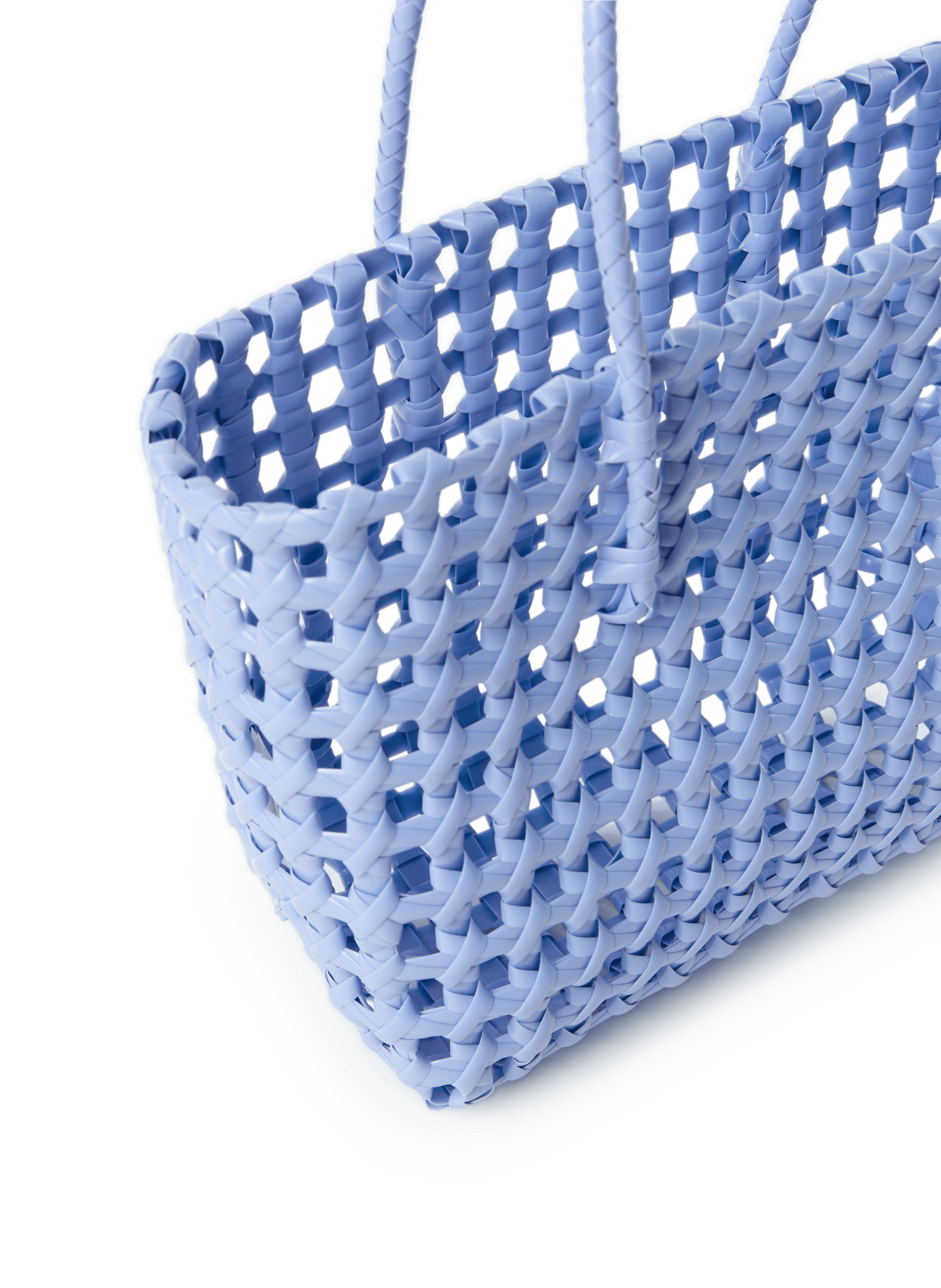 Sac cabas tressé Bleu