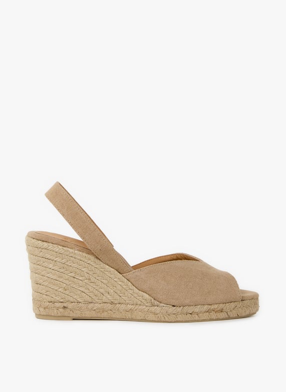 Espadrilles compensées Beige Castaner Femme
