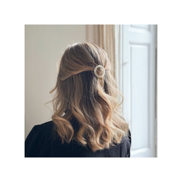 Bachca Barrette Ronde Nacre