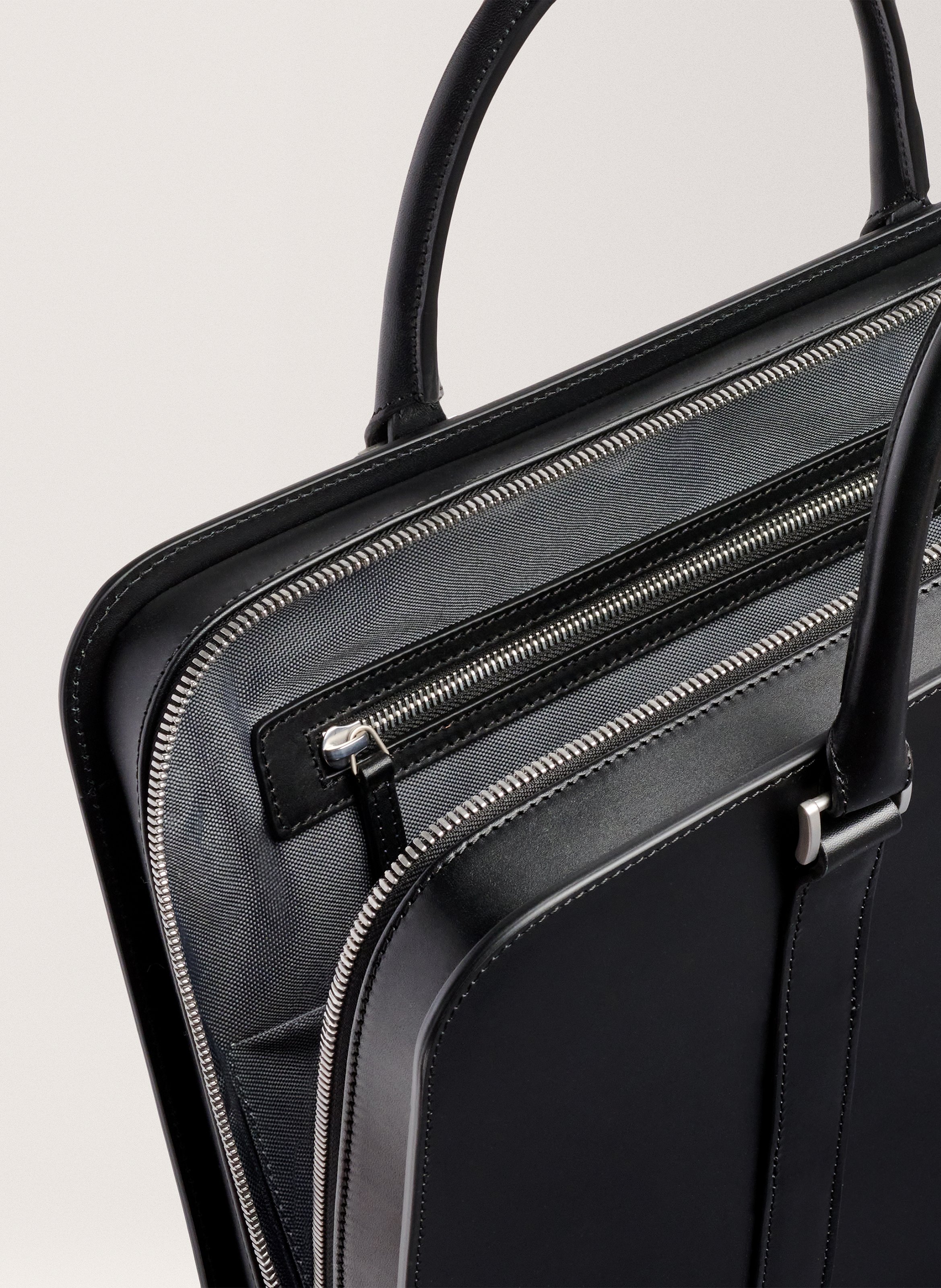 Porte-documents 'Palissy Briefcase' en cuir vachetta CARL FRIEDRIK Noir