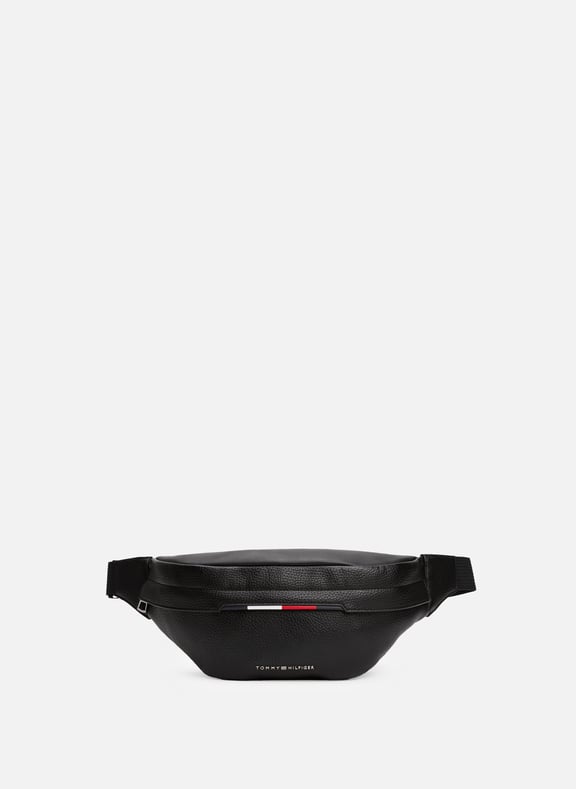 Grained waist bag Black by TOMMY HILFIGER TOMMY HILFIGER Grained waist bag Black