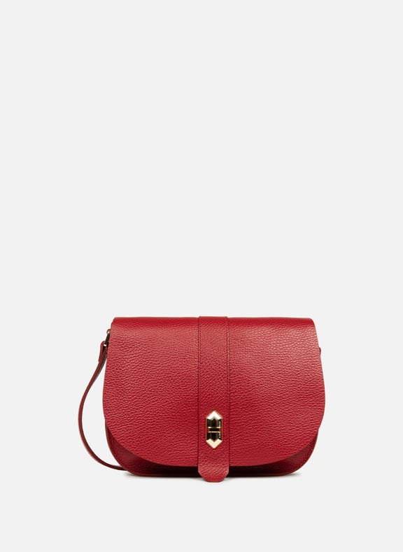 Sac besace - top double Rouge by LANCASTER LANCASTER Sac besace - top double Rouge