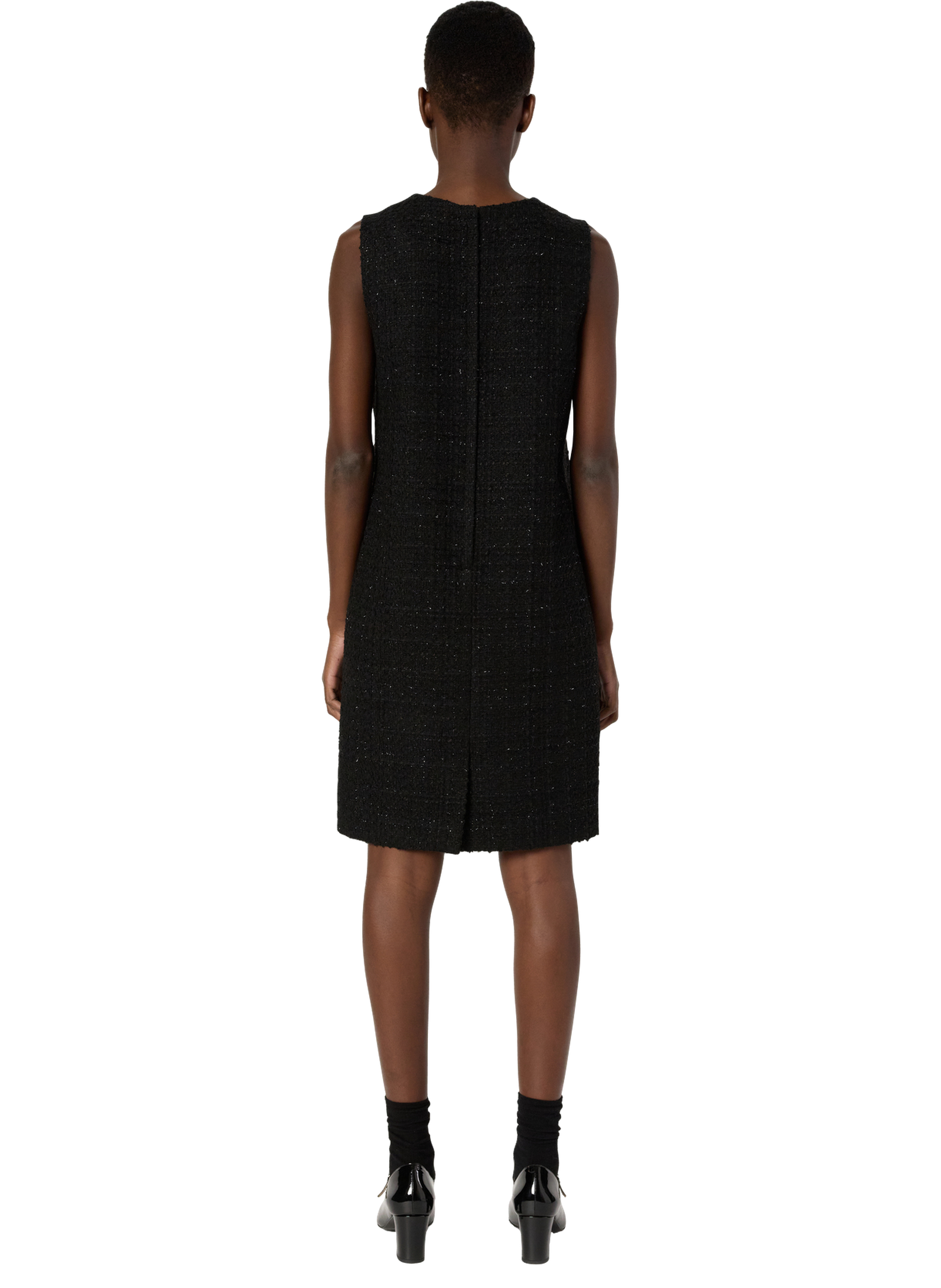 Robe sans manche en tweed et lurex - lila GERARD DAREL Noir