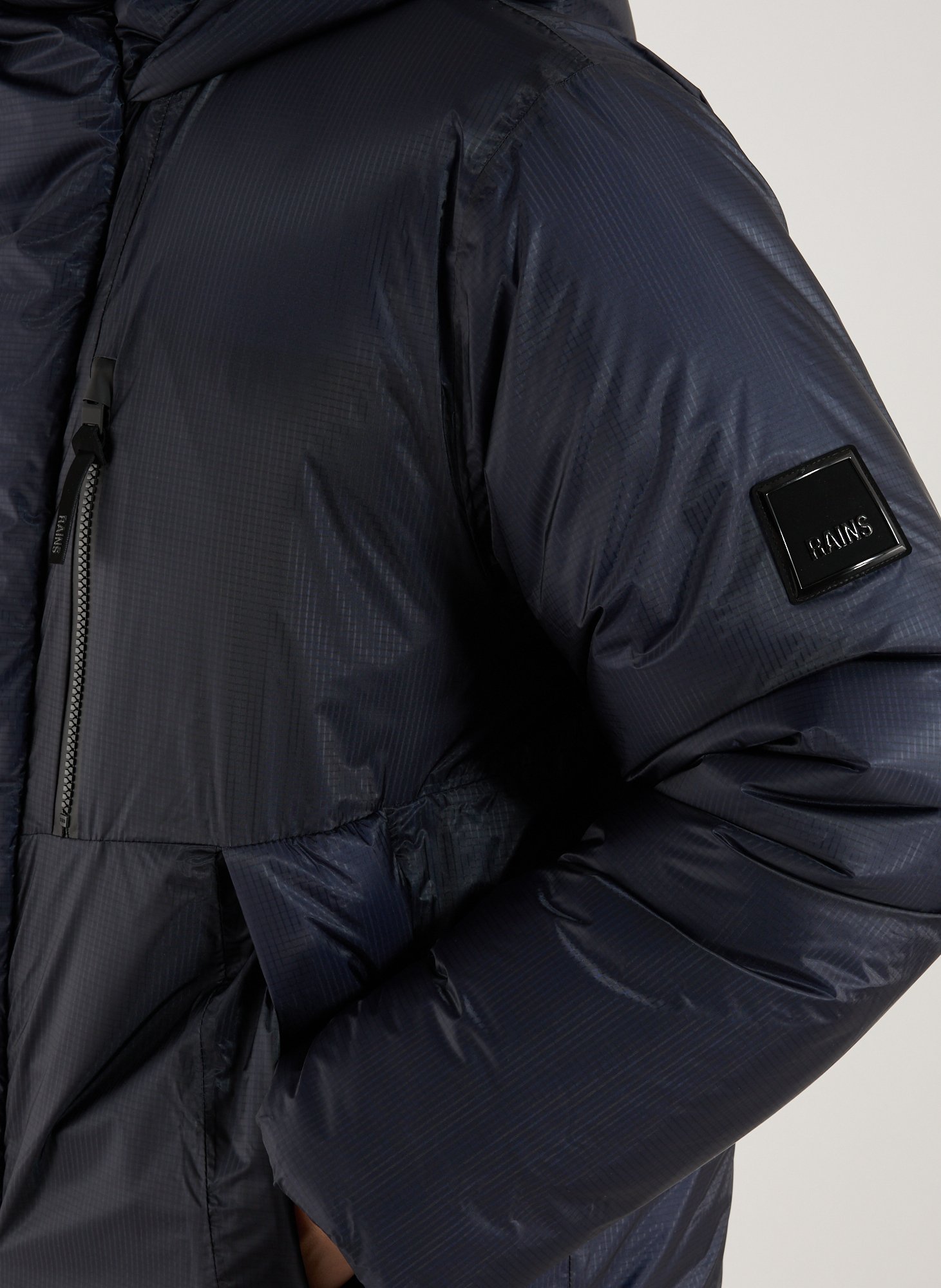Quilted hooded parka RAINS Blue