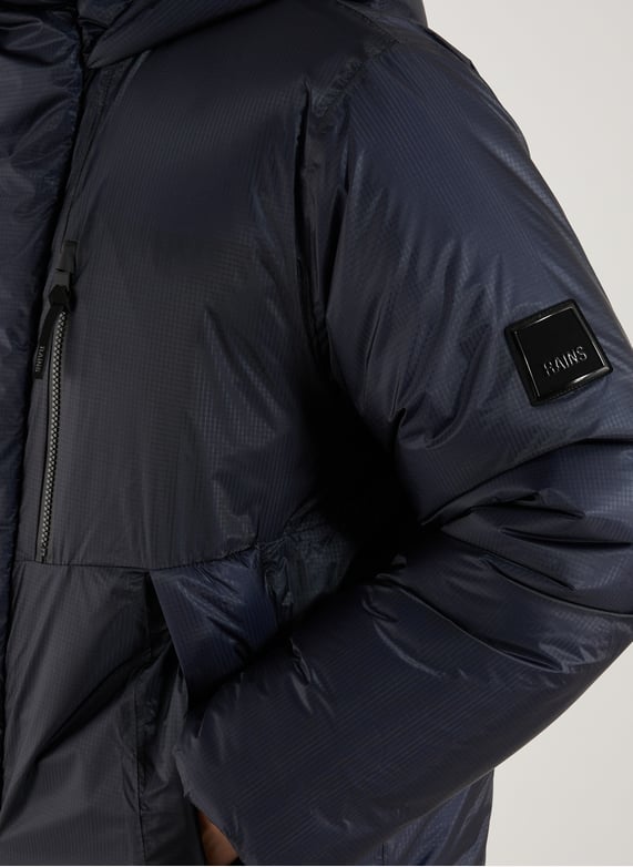 Quilted hooded parka | Blue by RAINS Quilted hooded parka Blue