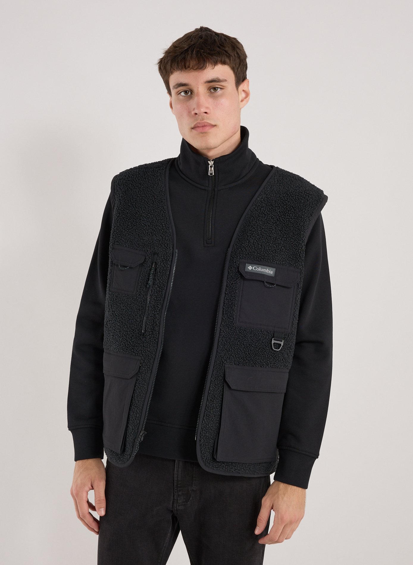 Jacket with removable long sleeves COLUMBIA Black