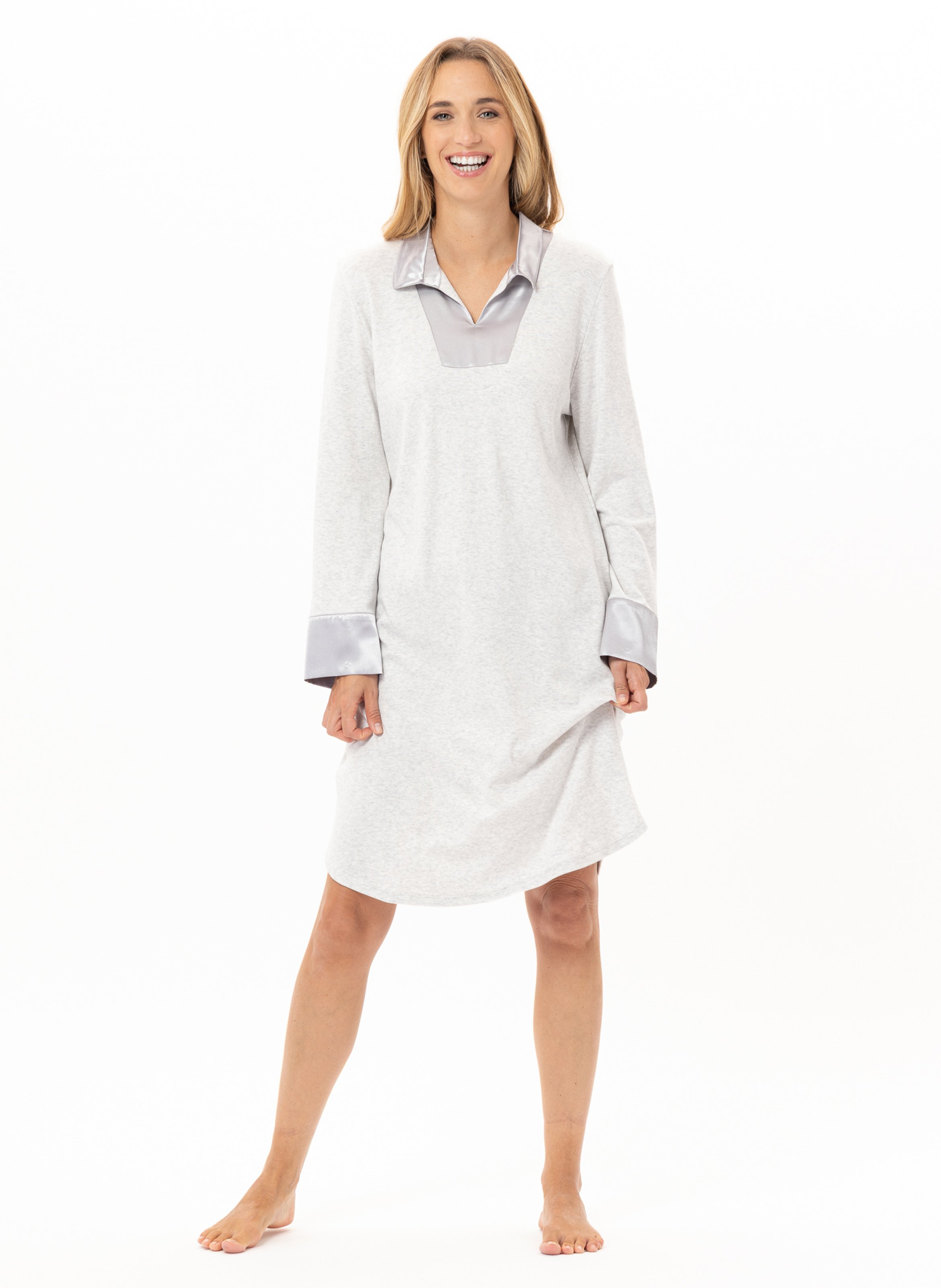 Chemise de nuit en coton andy 101 LE CHAT Bleu