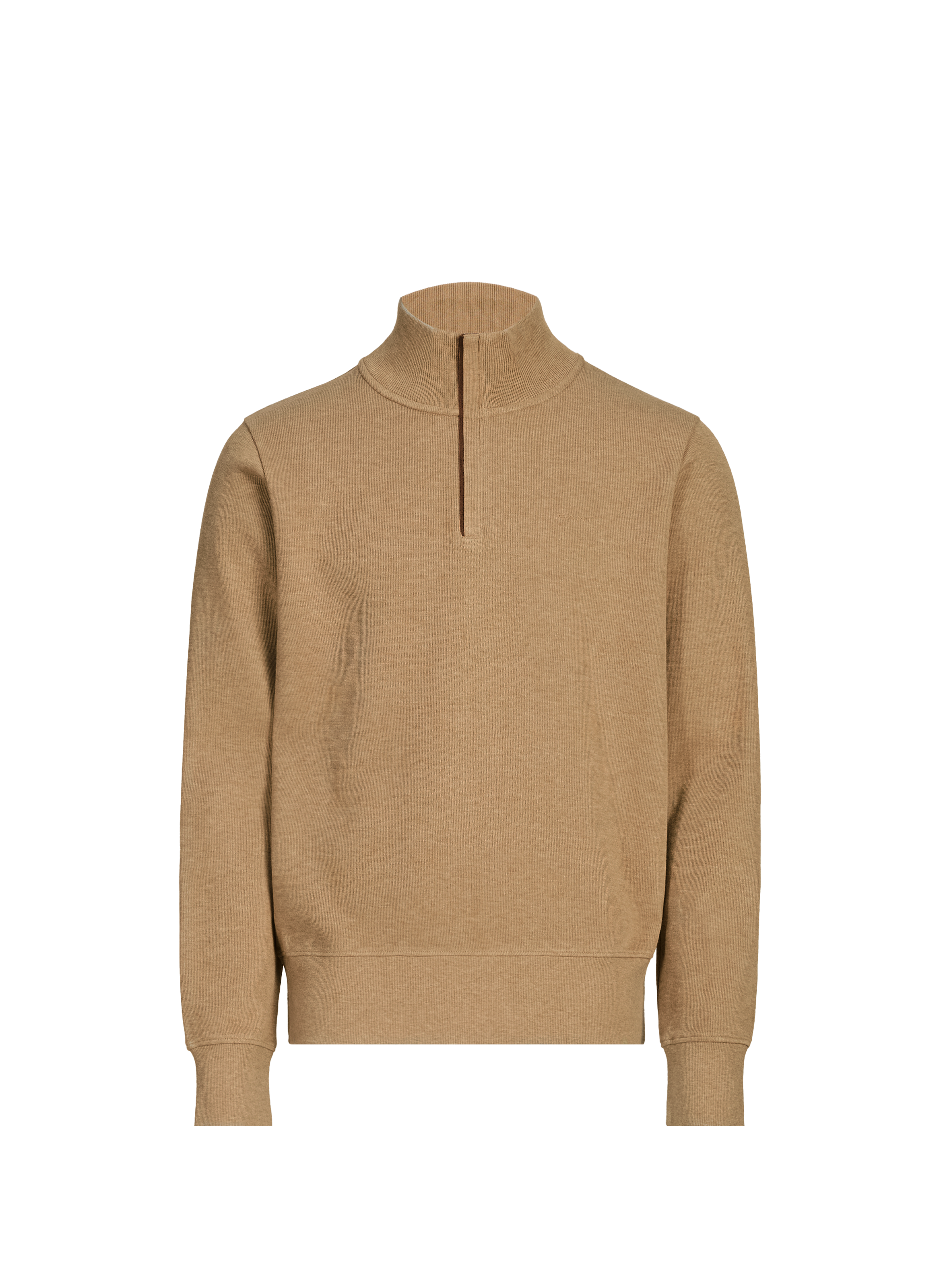 Pull à col zippé en coton  GANT Beige