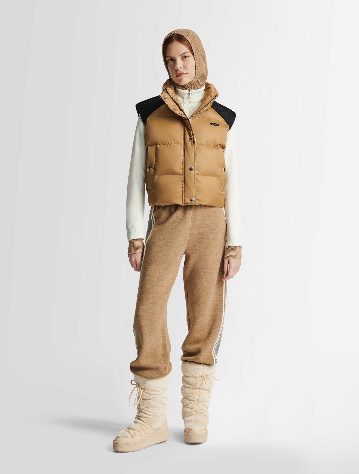 Doudoune sans manches miris col montant coupe regular FUSALP Beige